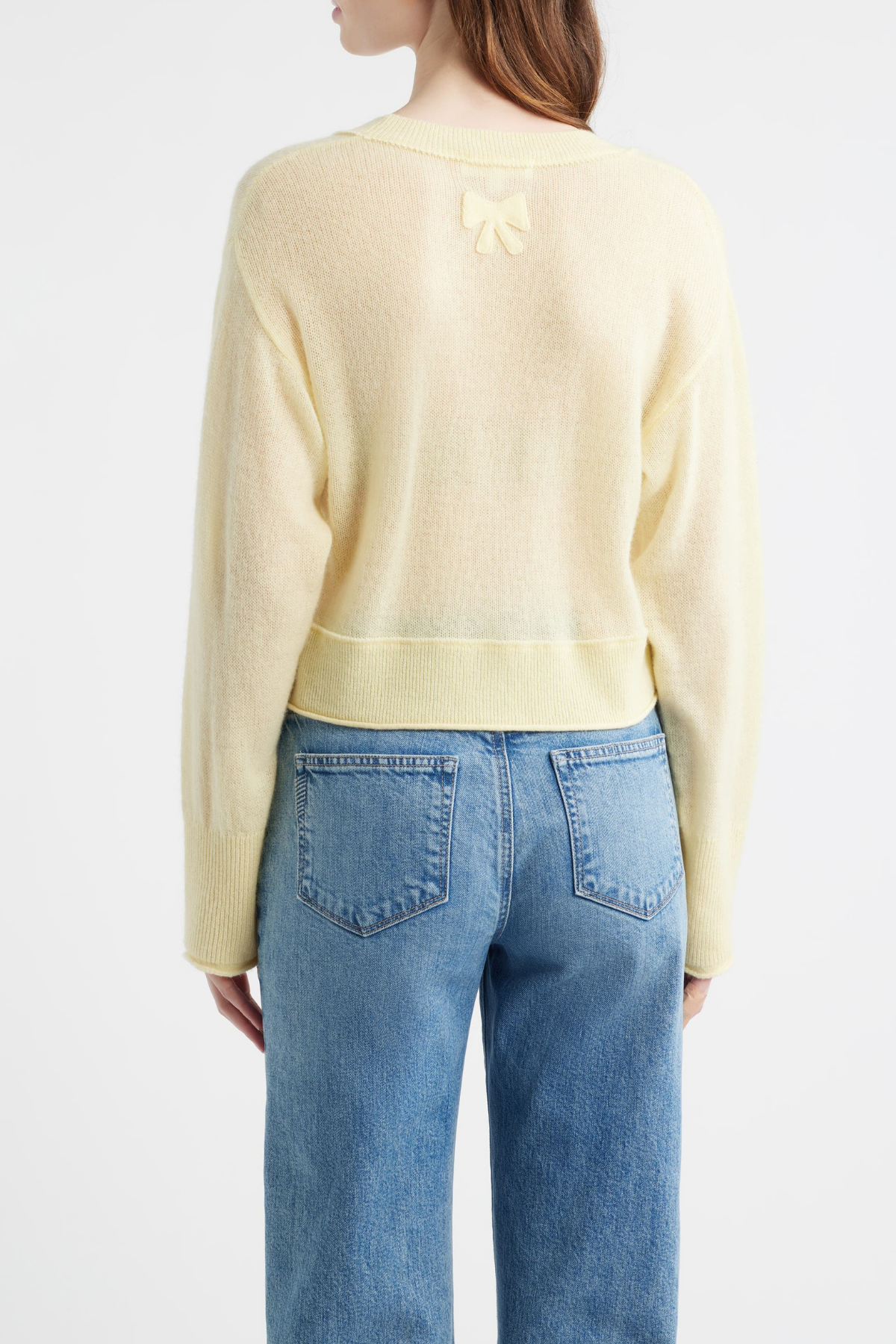 LoveShackFancy Lawrence Cardigan - Light Lemon