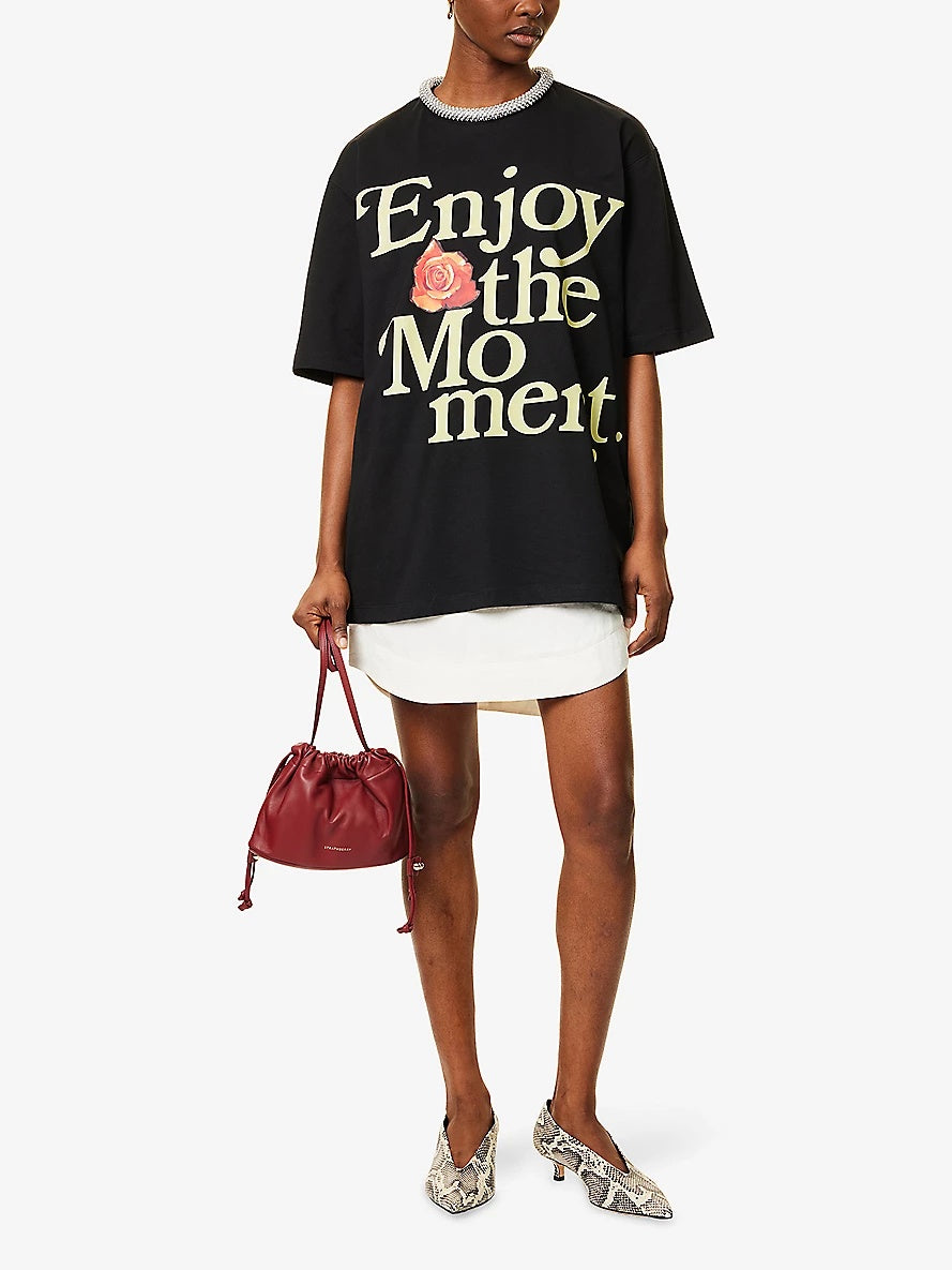 3.1 Phillip Lim Camiseta adornada Enjoy The Moment