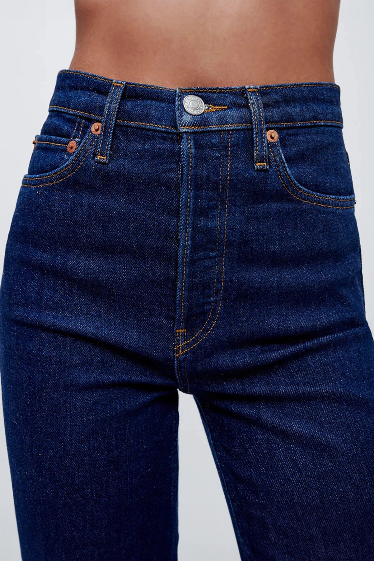 Vaqueros de tiro ultra alto y pierna ancha Re/Done de los años 70