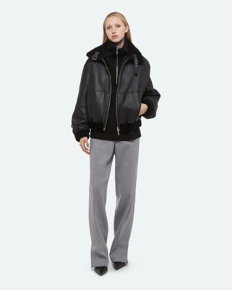 Helmut Lang Shearling Bomber