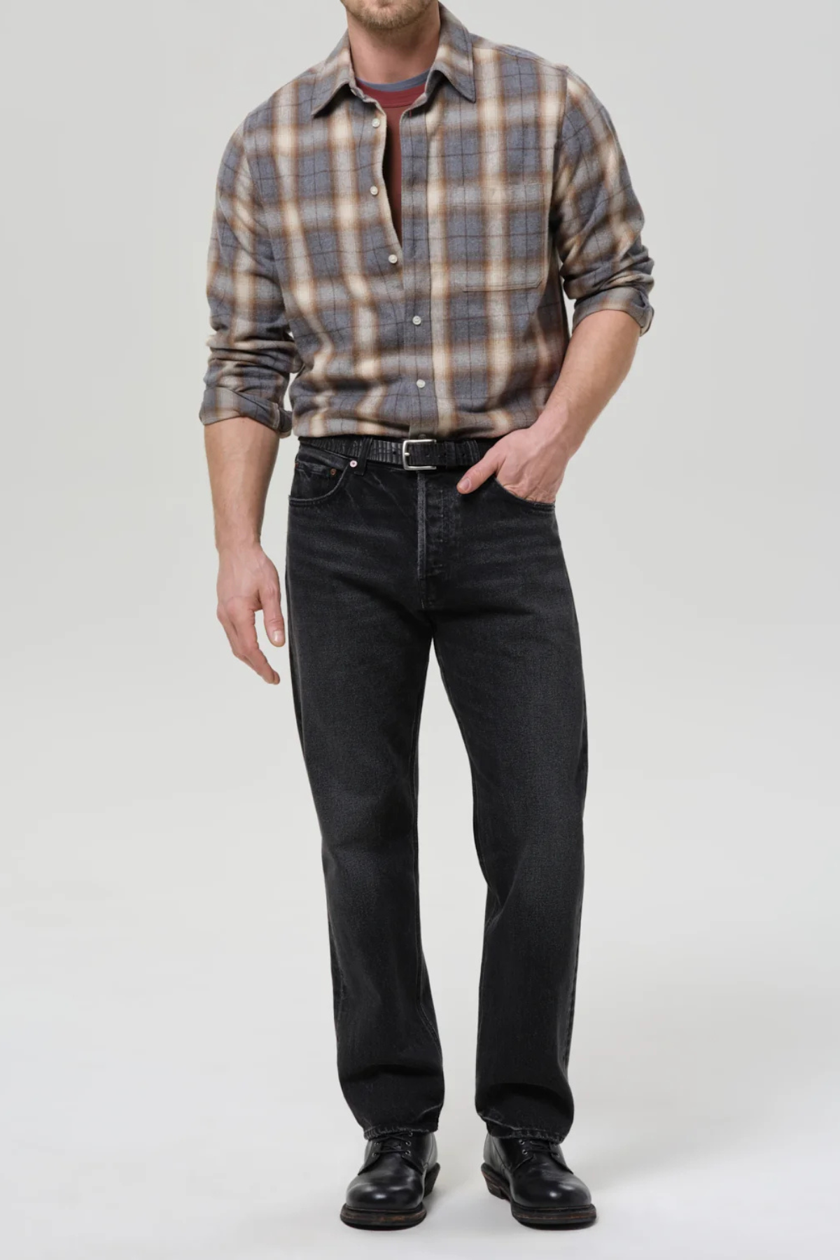 Citizens of Humanity Men's Long Sleeve Cairo - Cascade Plaid