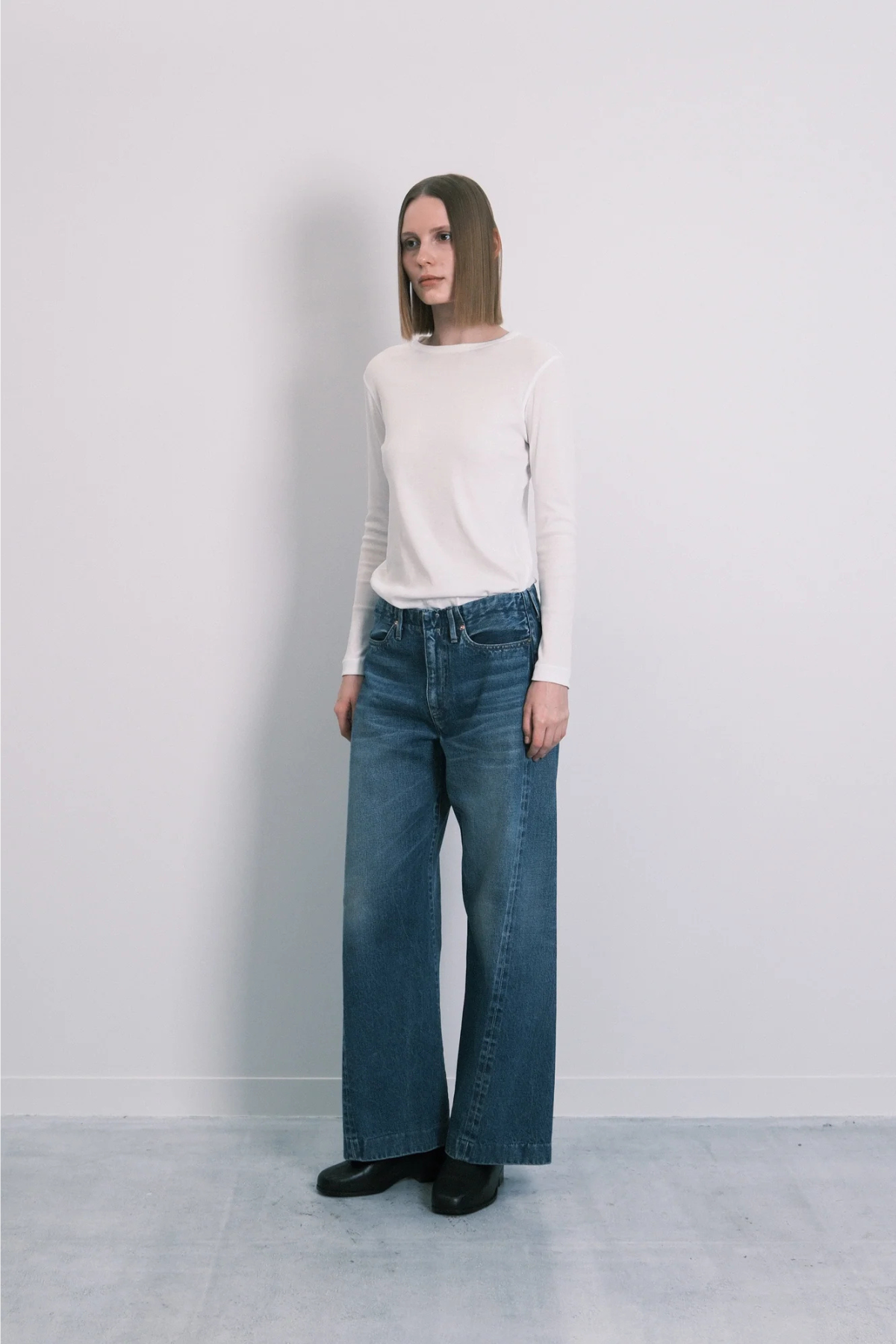 TANAKA Boy Jean Trousers - Vintage Mid Blue