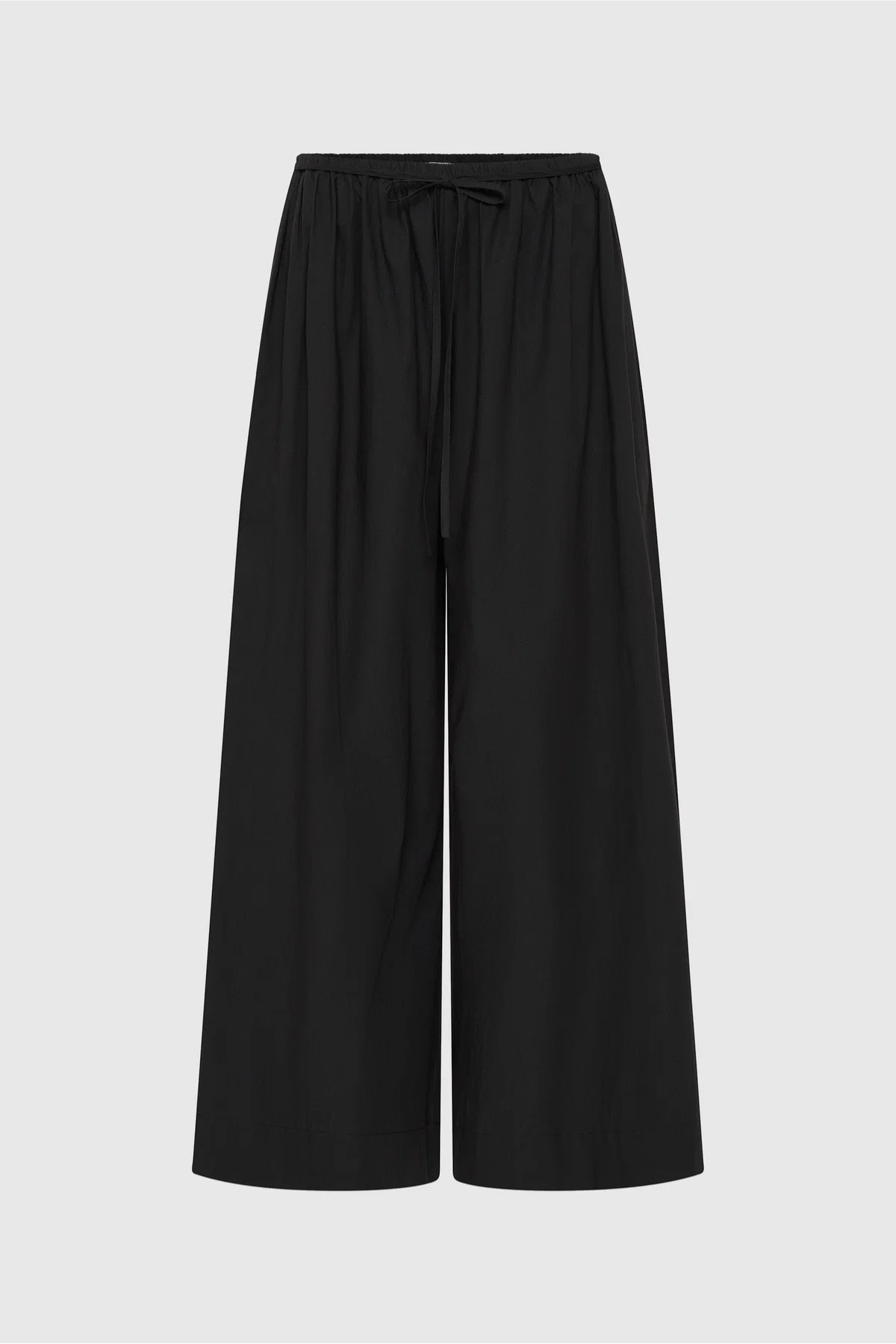 St. Agni Cotton Hybrid Wide Leg Pants - Black
