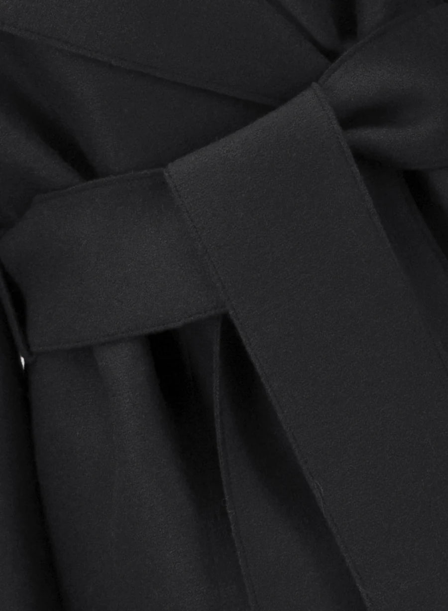 Harris Wharf Belted Clutch Coat Pressed Wool