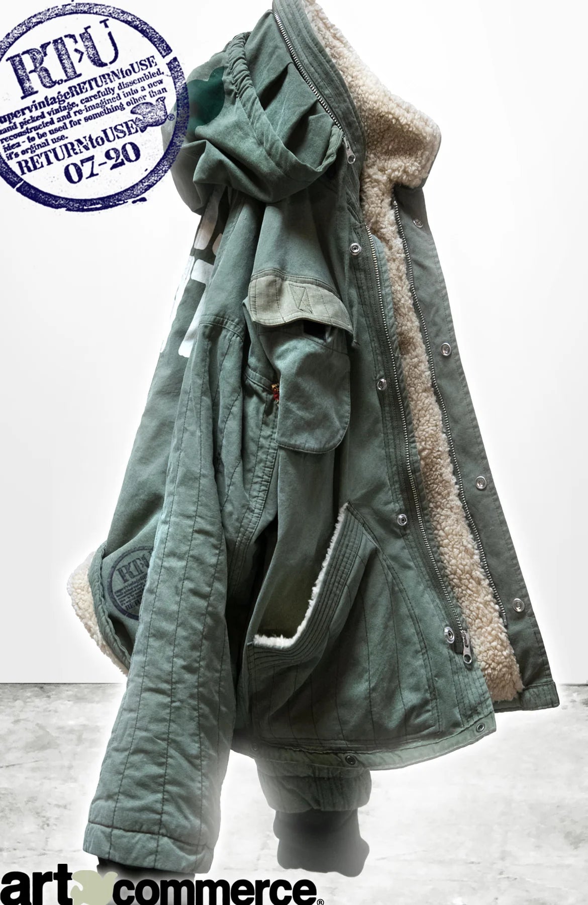 Freecity AW RTU/BAGS SUPERVINTAGE Sherpa Zip Hood Jacket