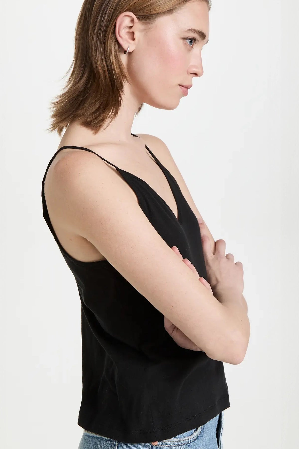 Camisola ATM de punto vintage con cuello en V