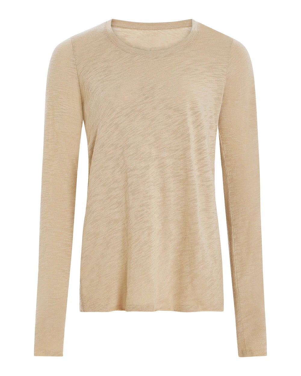 ATM Slub Jersey Long Sleeve Destroyed Crewneck Top