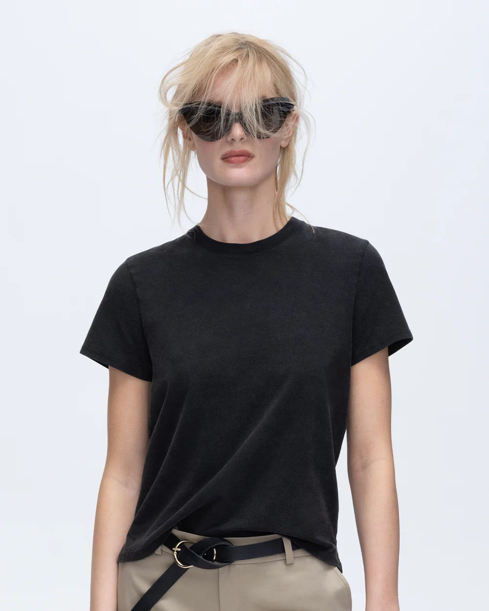 ATM Heavyweight Jersey Short Sleeve Crew Neck Tee With Vintage Wash