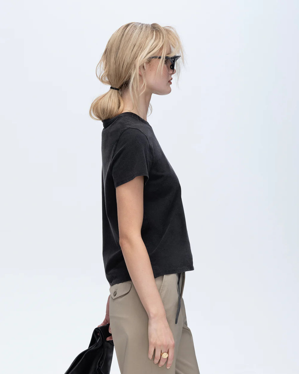 ATM Heavyweight Jersey Short Sleeve Crew Neck Tee With Vintage Wash