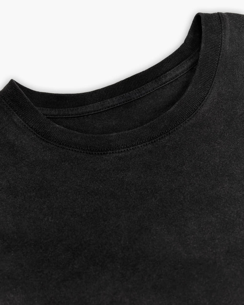 Camiseta de manga corta con cuello redondo y lavado vintage de jersey pesado ATM