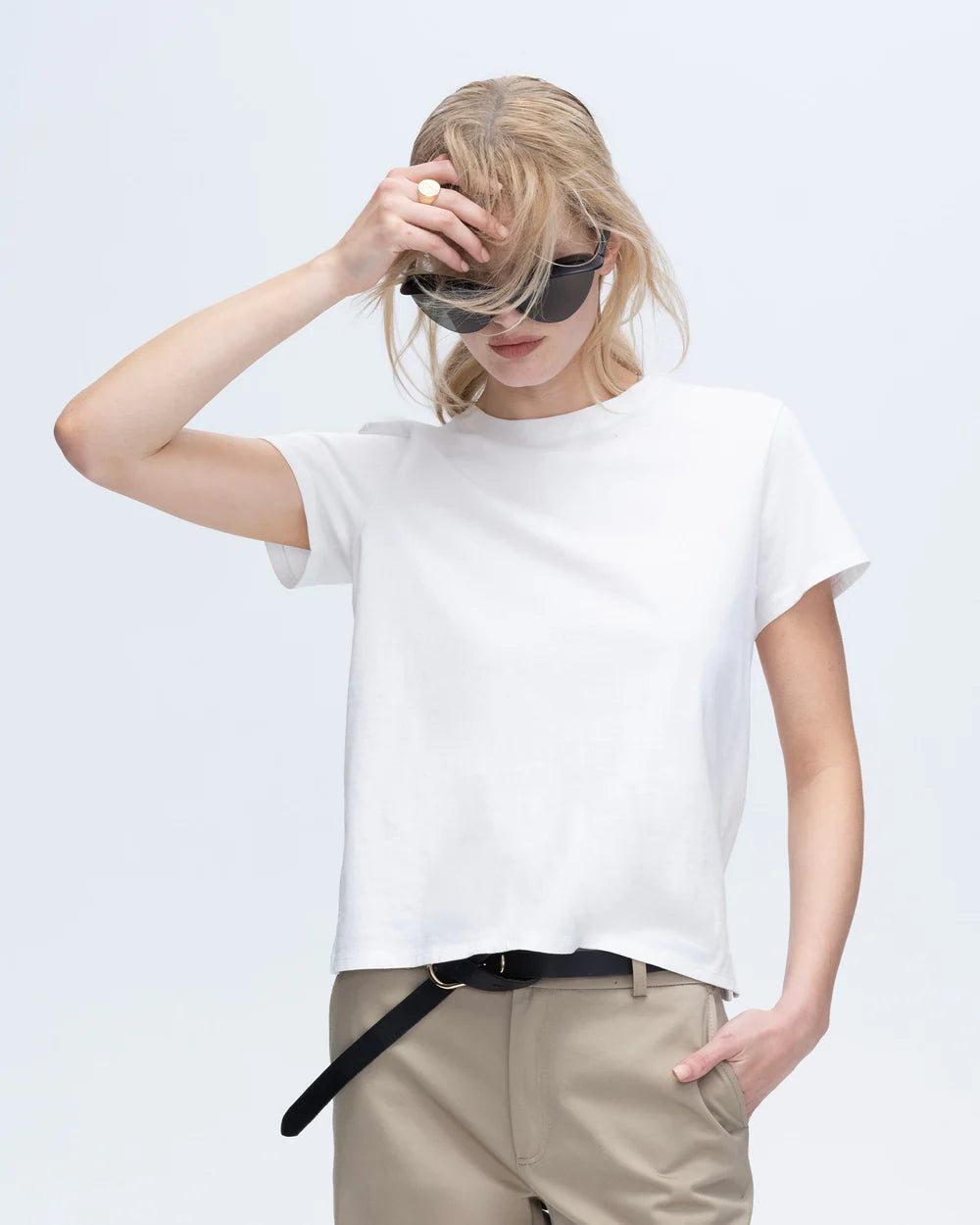 ATM Heavyweight Jersey Short Sleeve Crew Neck Tee With Vintage Wash