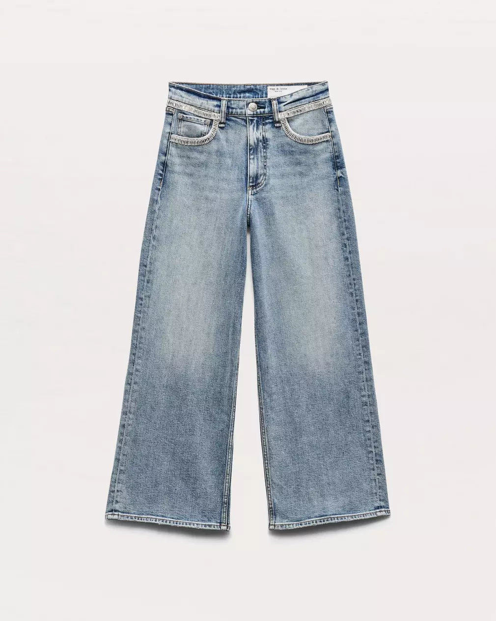 Vaqueros de tiro alto y pierna ancha hasta los tobillos Andi de Rag & Bone