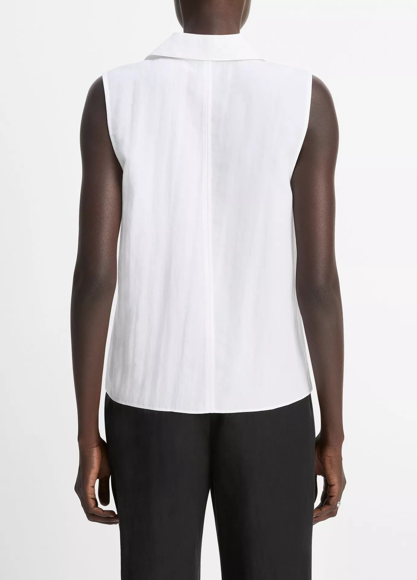 Vince Boxy Sleeveless Button-Front Shirt