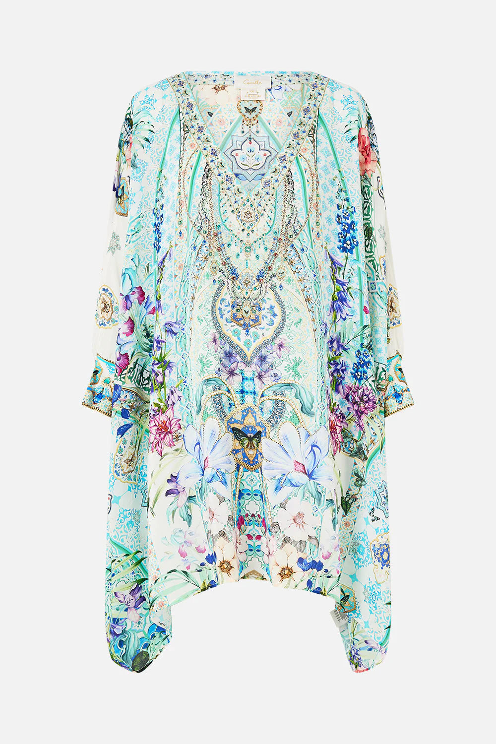 Caftán corto con puños Camilla