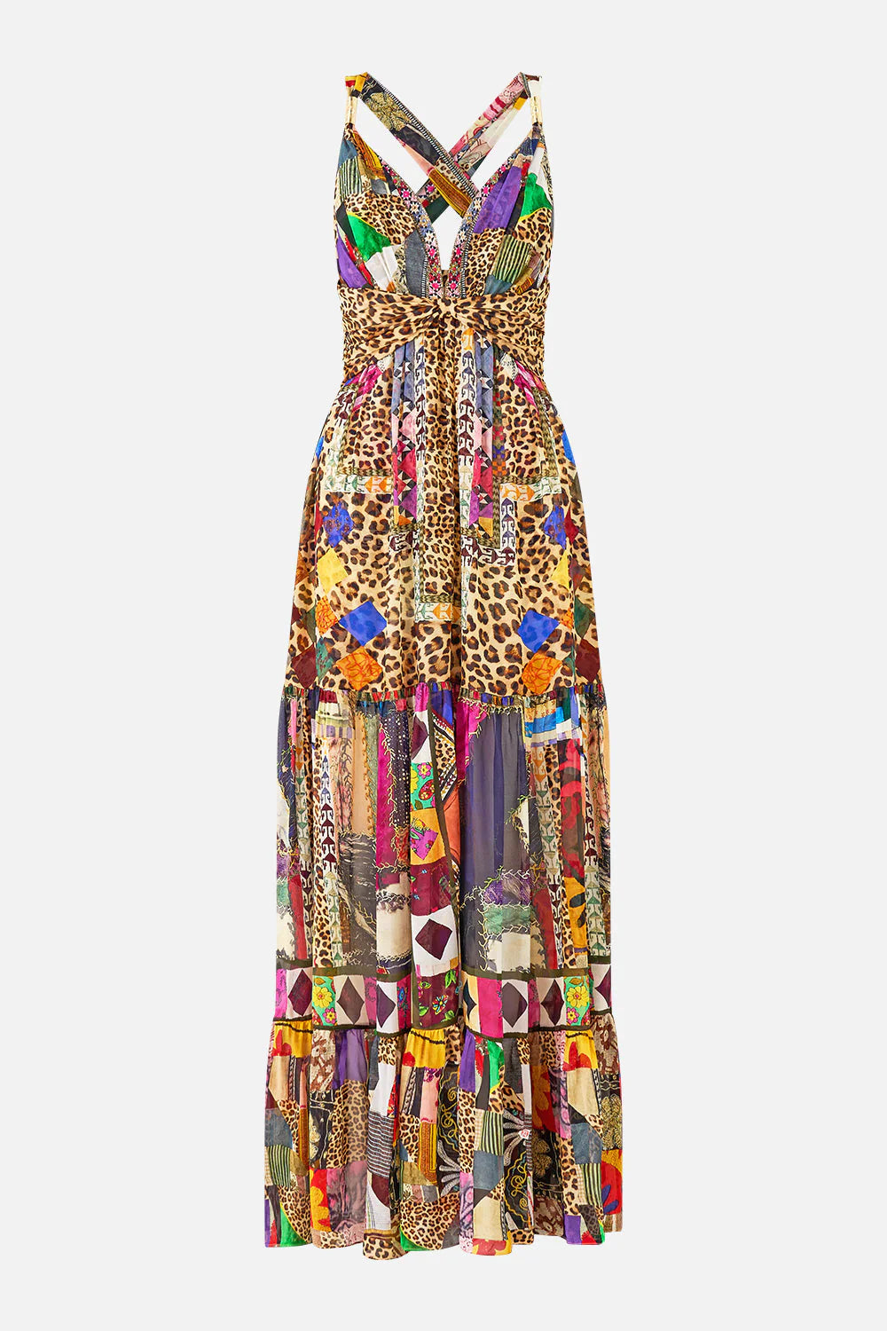 Camilla Bead Strap Gathered Panel Dress
