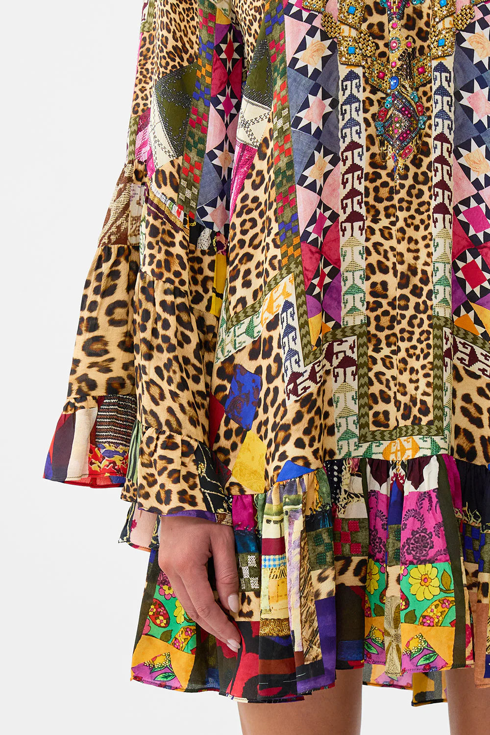 Vestido Camilla de corte A con volantes