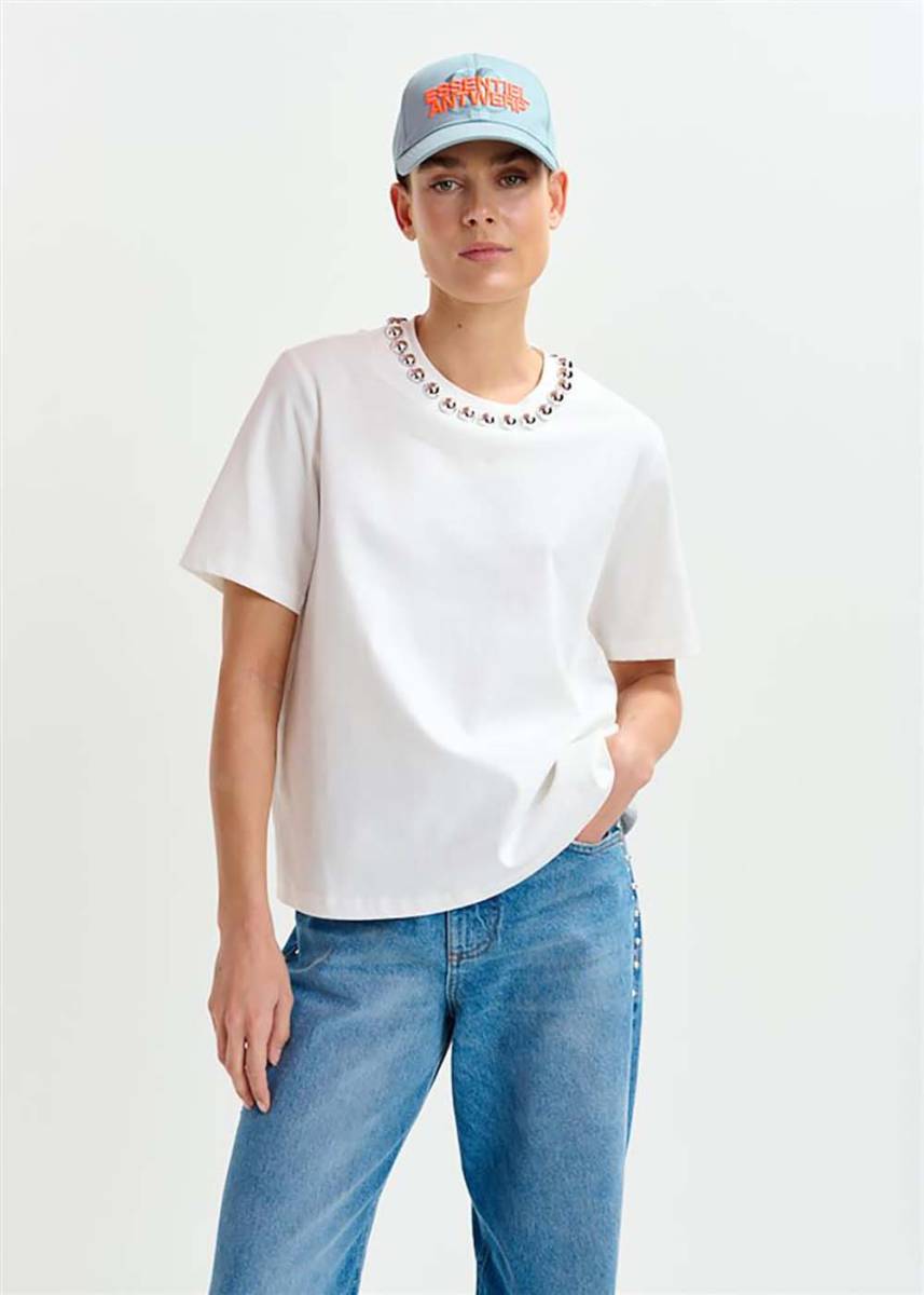 Essentiel Antwerp Intenso Silver Balls T-Shirt
