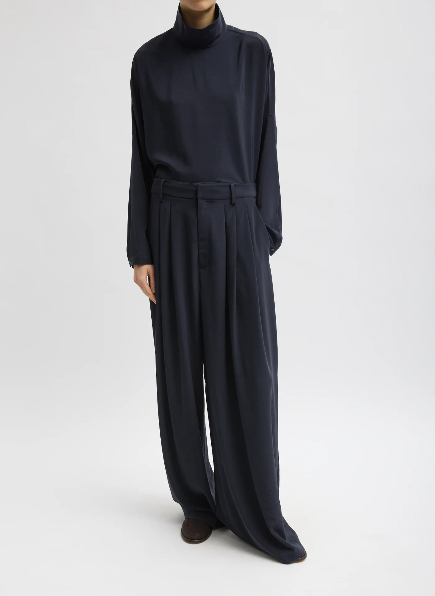Tibi Relaxed Suiting Triple Pleat Pant