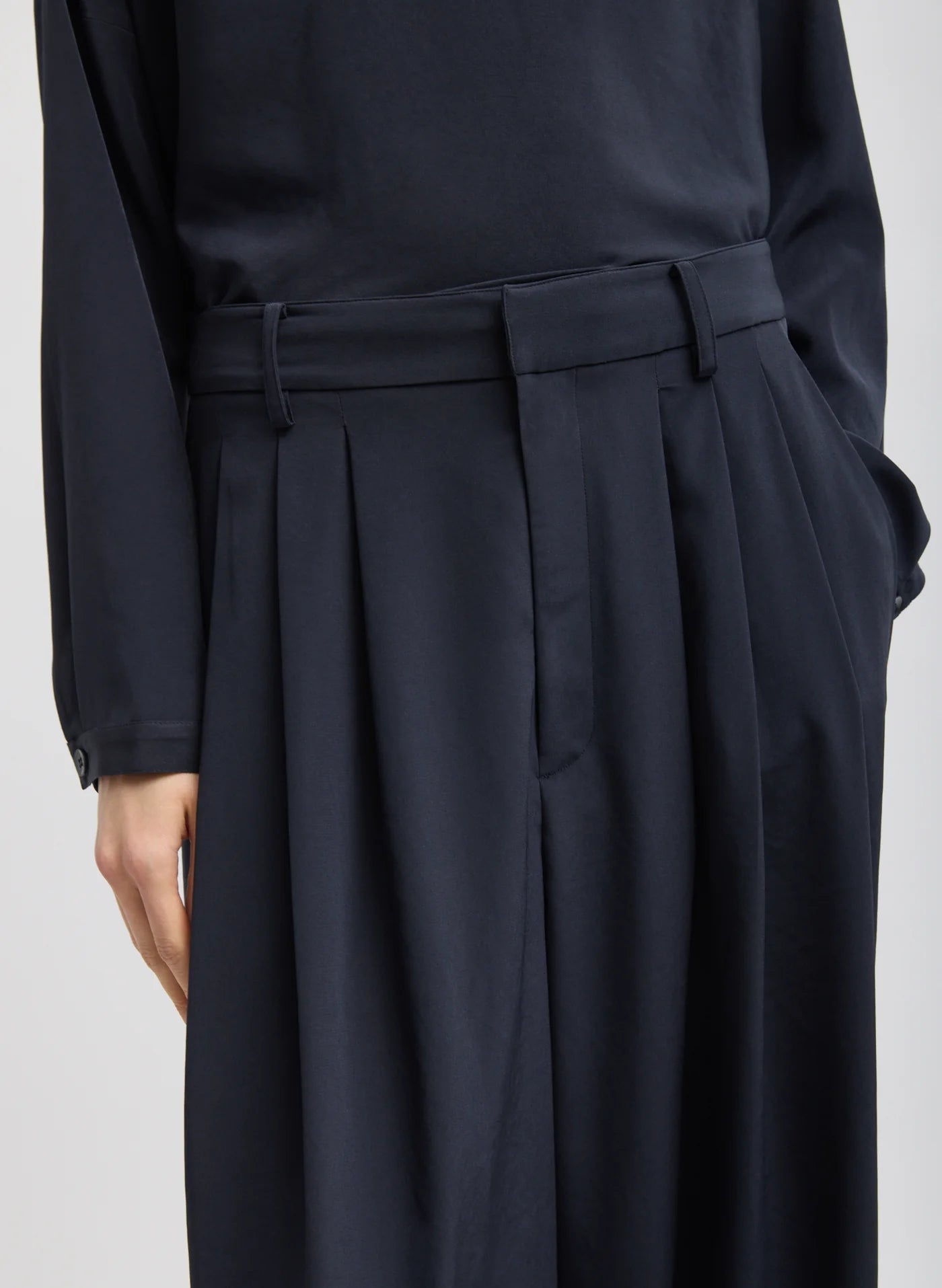 Tibi Relaxed Suiting Triple Pleat Pant