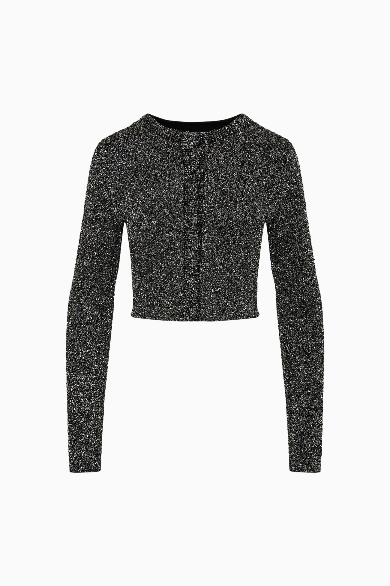 LoveShackFancy Ferra Sequin Stretch Knit Cardigan