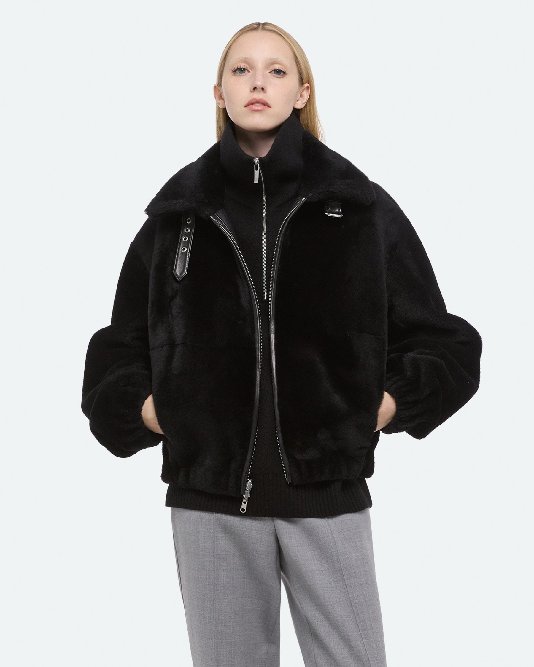 Helmut Lang Shearling Bomber