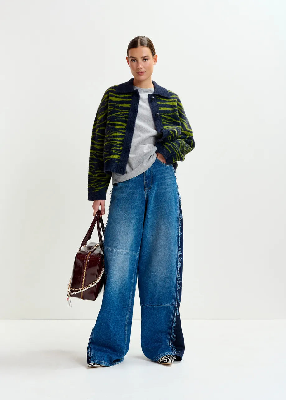 Essentiel Antwerp Zebra-Print Cardigan