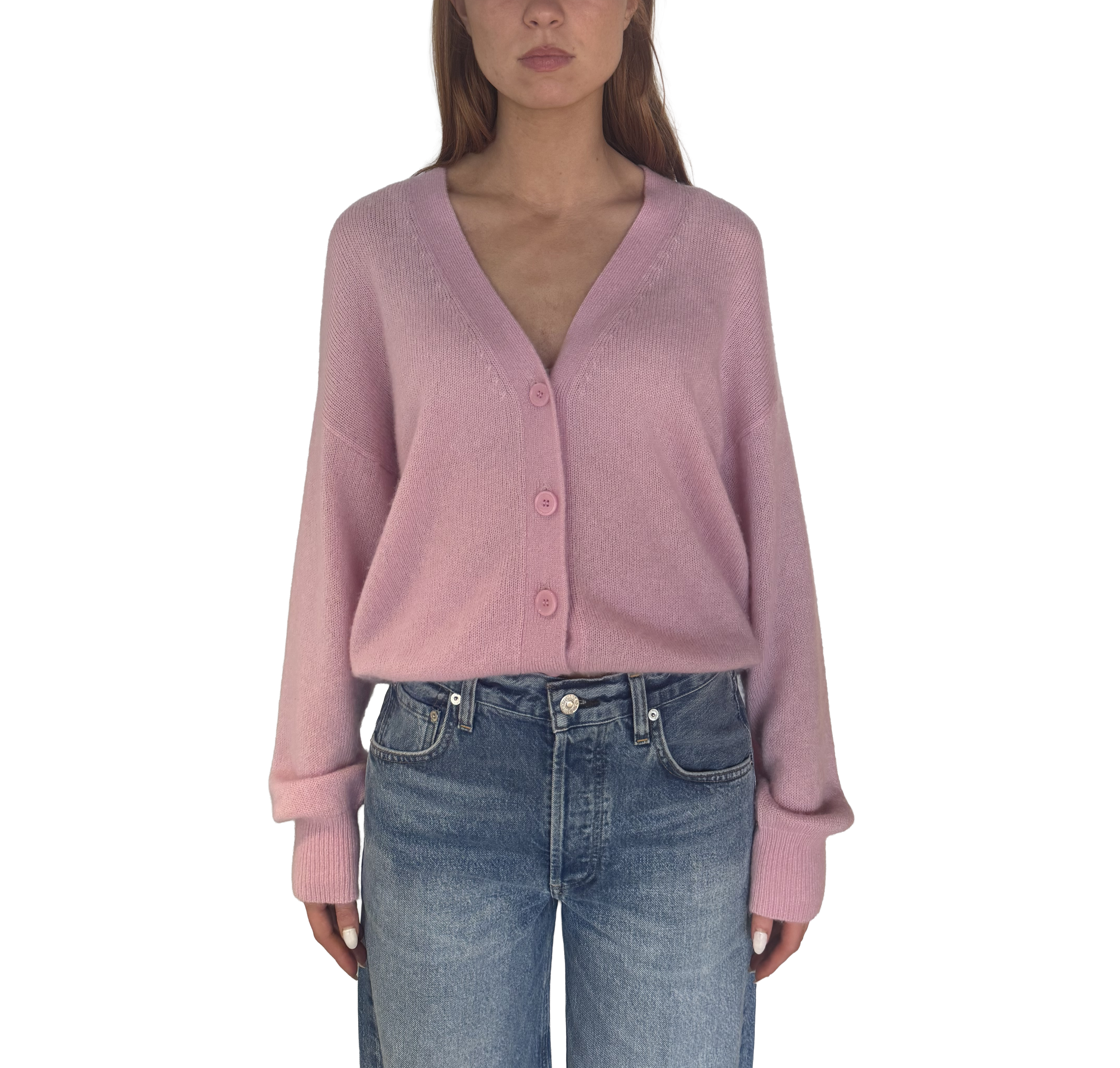 Majestic Filatures Cashmere Silk Laser Cut V-Neck Cardigan