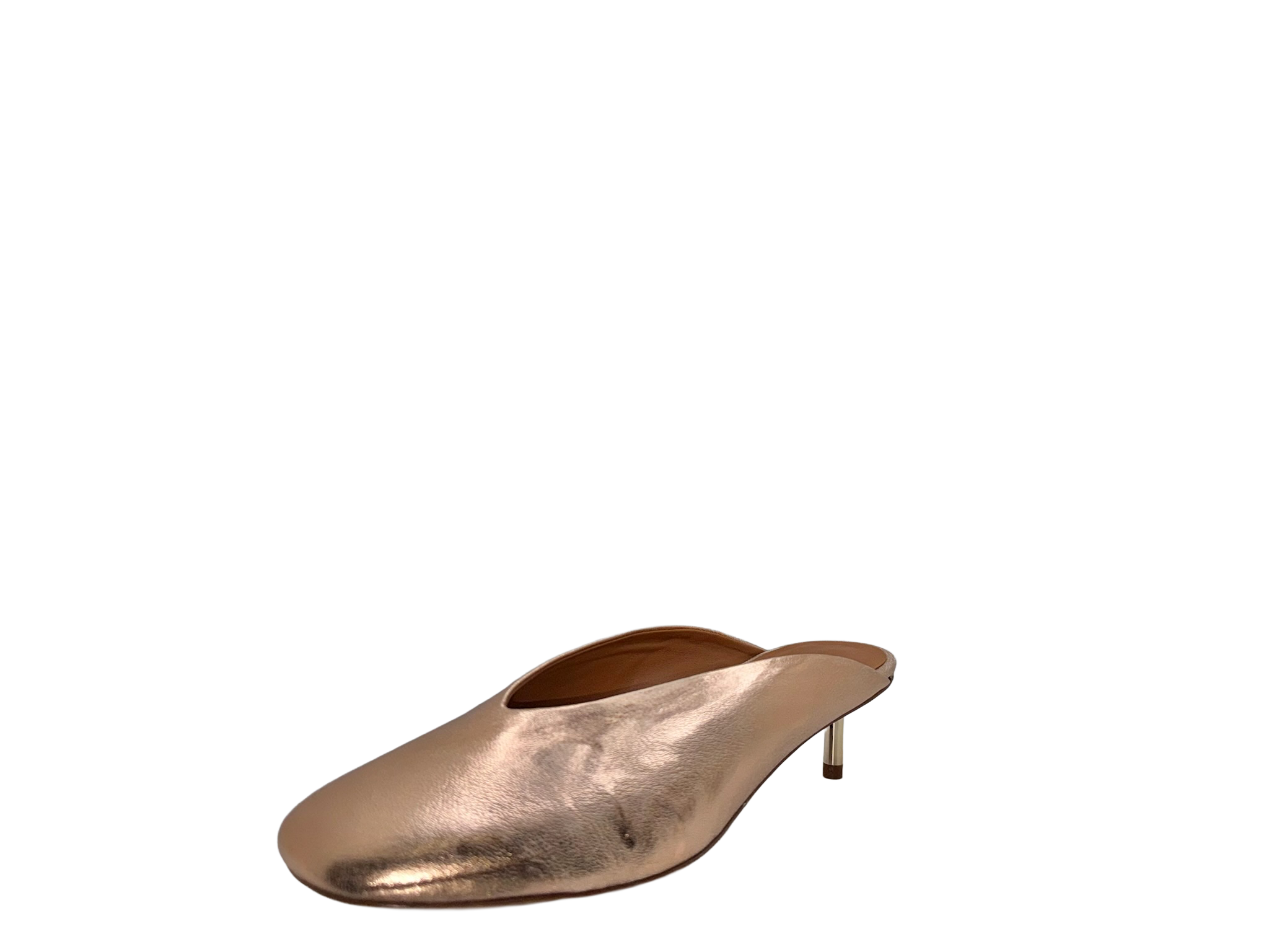 Forte Forte Metal Heel Laminated Leather Sabot