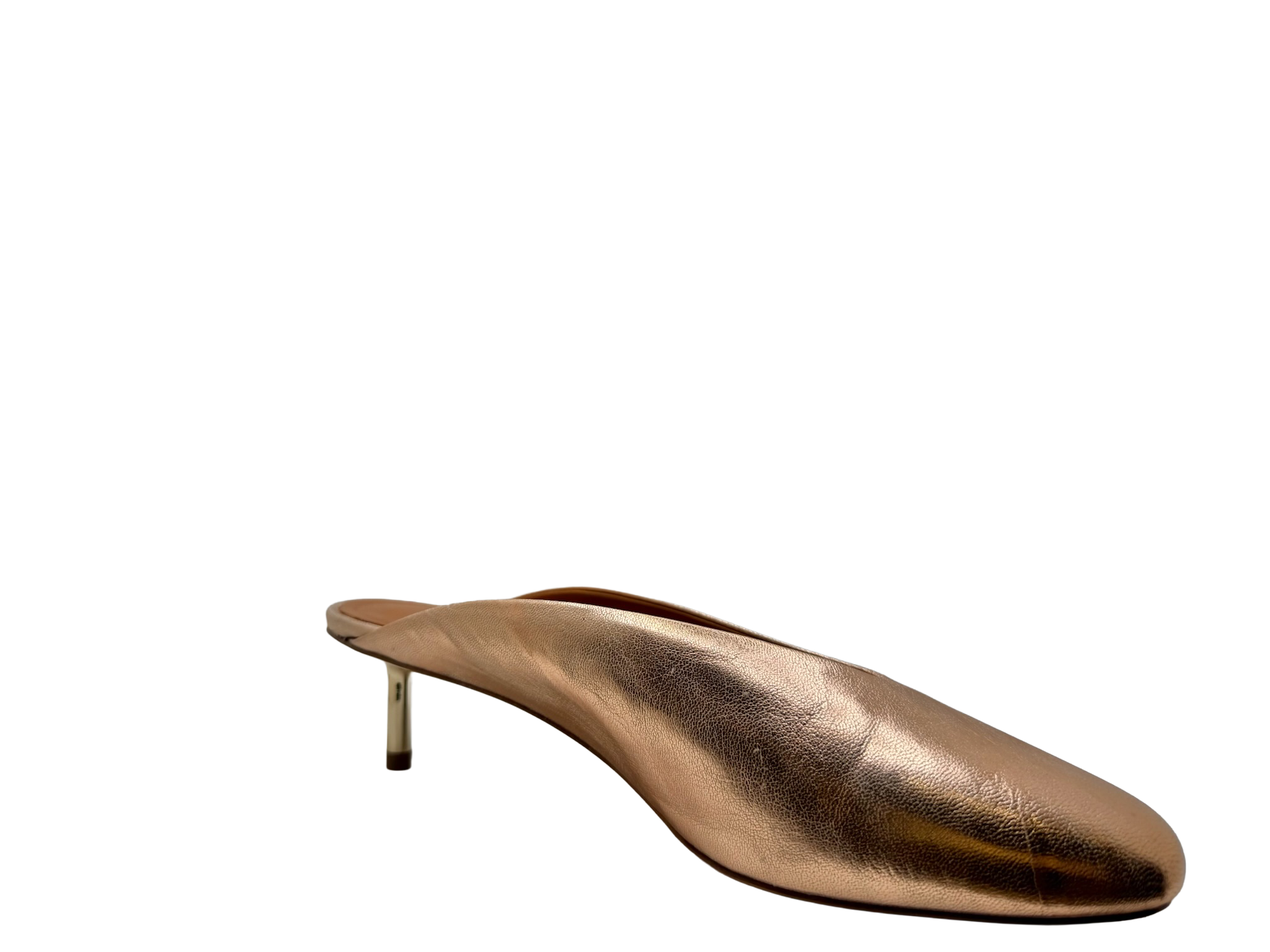 Forte Sabot Forte de piel laminada con tacón de metal