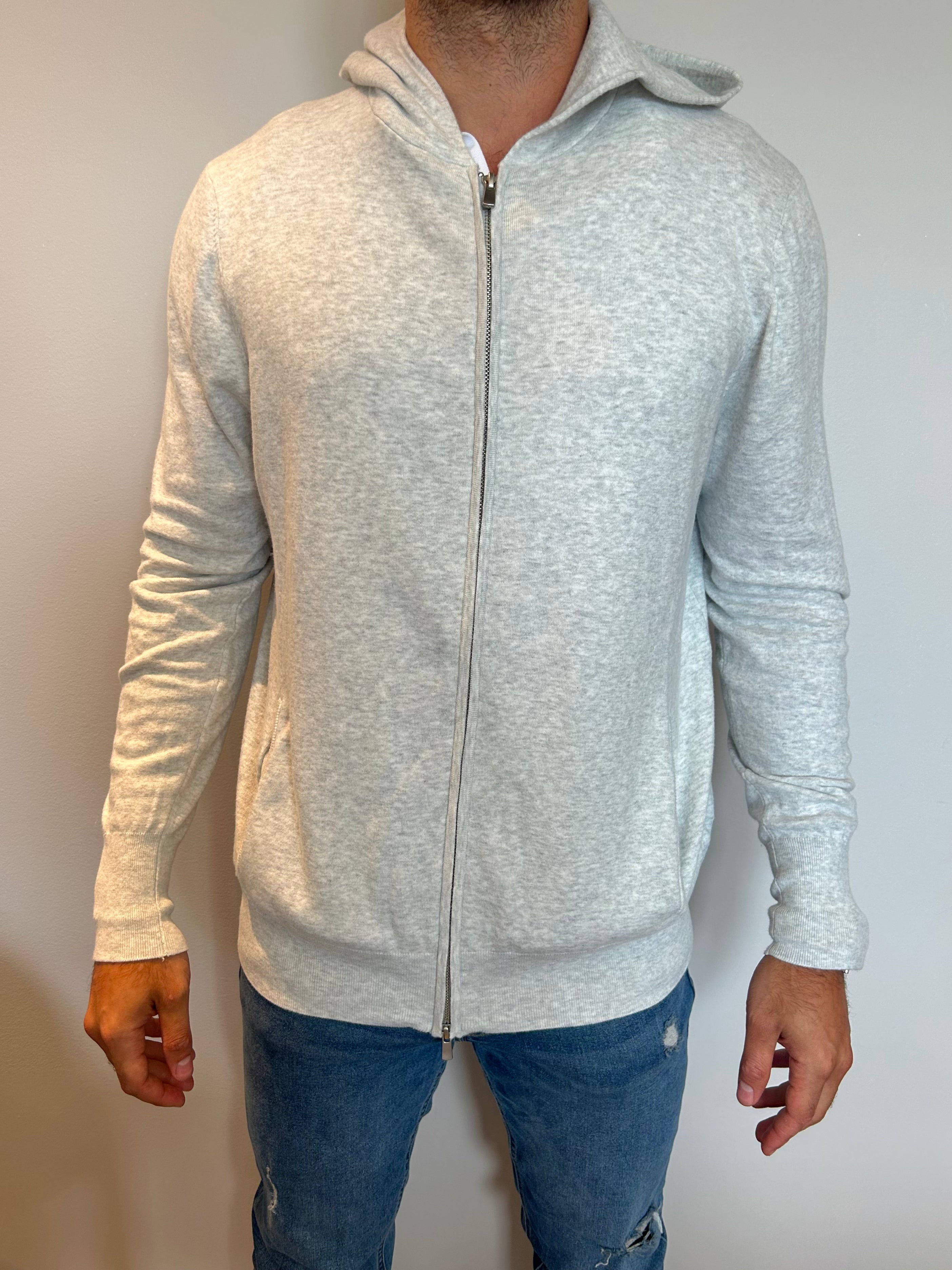 Majestic Filatures Men's Organic Cotton Stretch Stonewashed Zip Hoodie