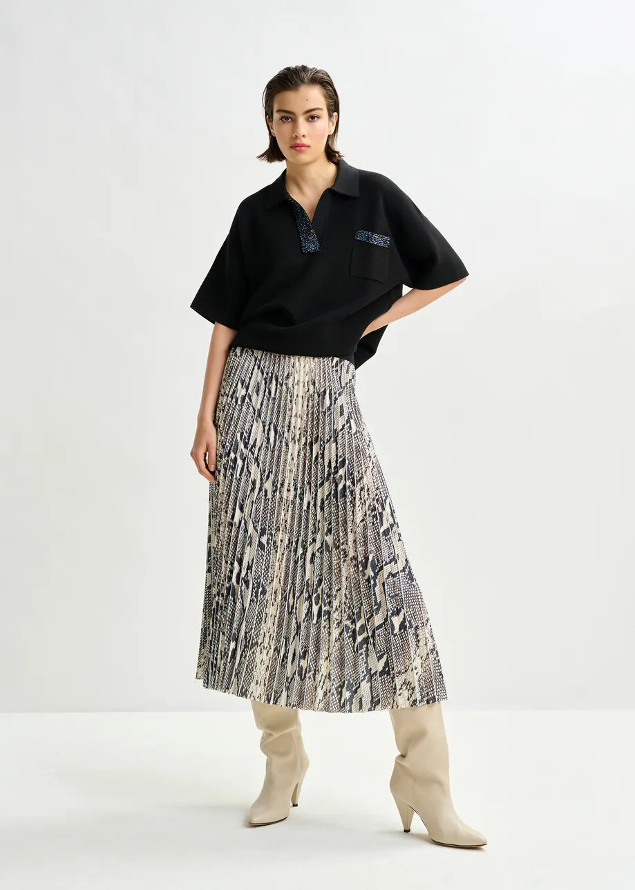 Essentiel Antwerp Indira Pleated Midi Skirt