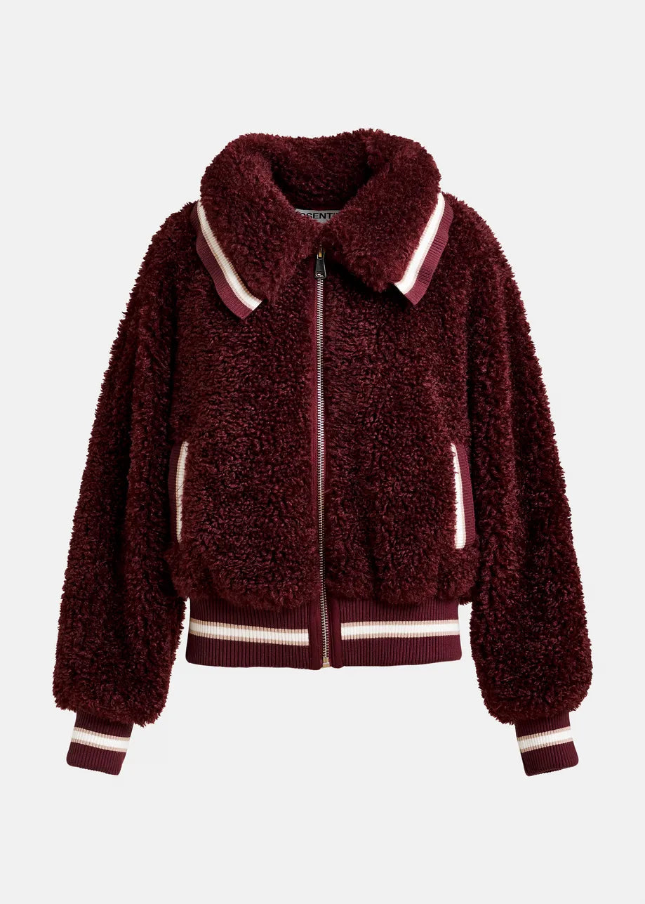 Essentiel Antwerp Oversized Faux Shearling Bomber Jacket
