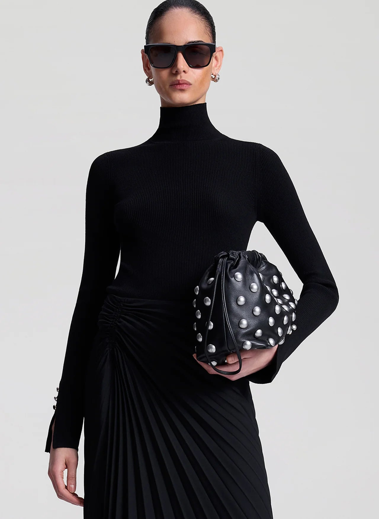 A.L.C. Jett Knit Merino Turtleneck Top