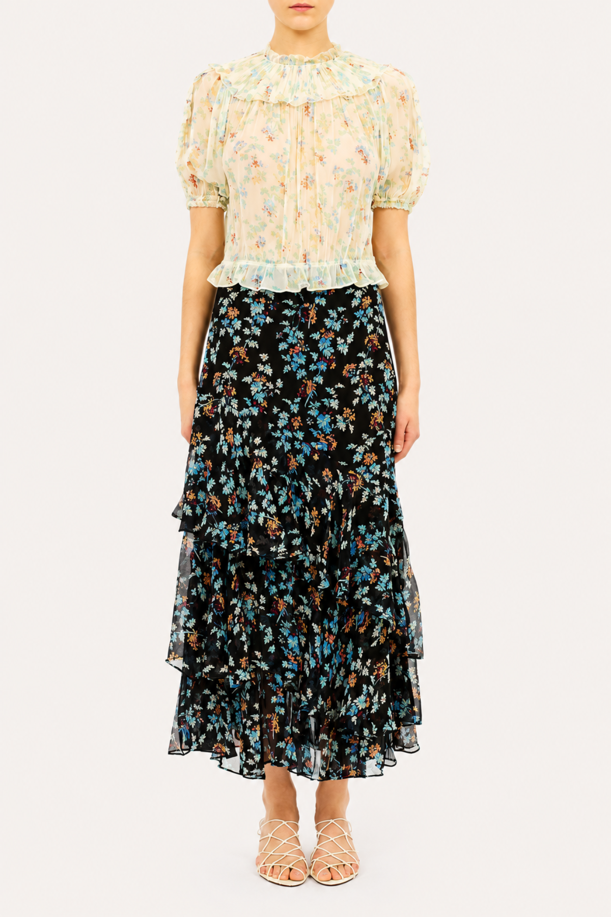 Ulla Johnson Meadow Silk Midi Skirt - Nightshade