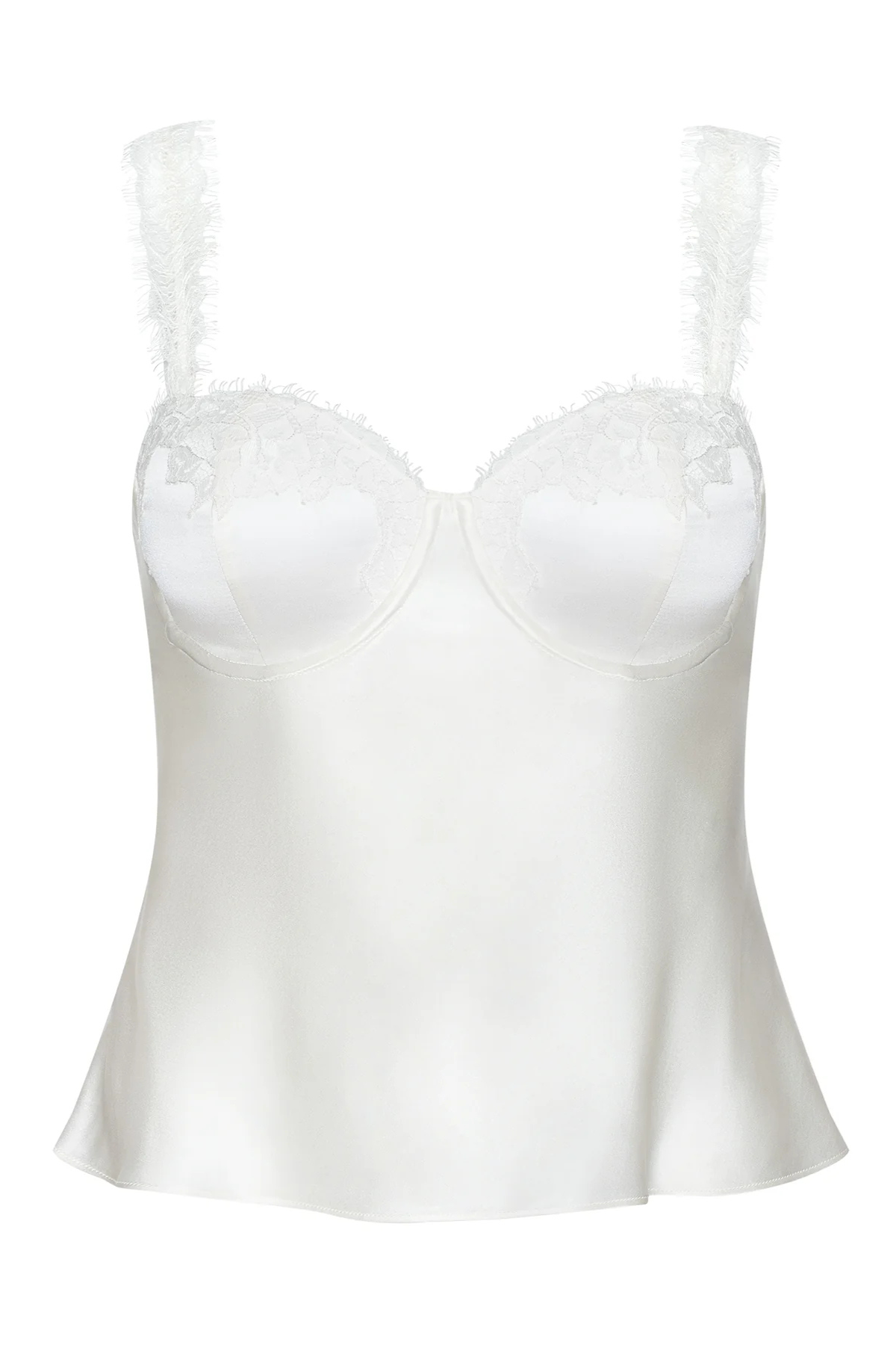 L’AGENCE Soleia Lace Strap Cup Camisole - Ivory