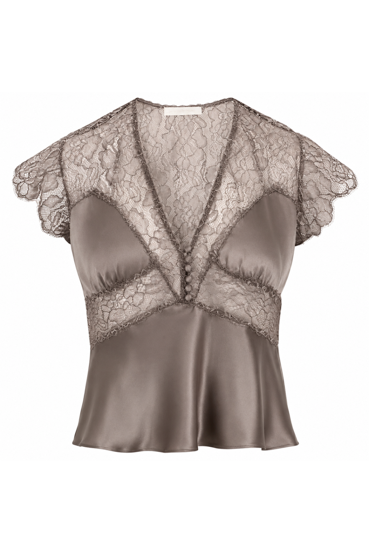 LoveShackFancy Verelle Top - Pewter Sky