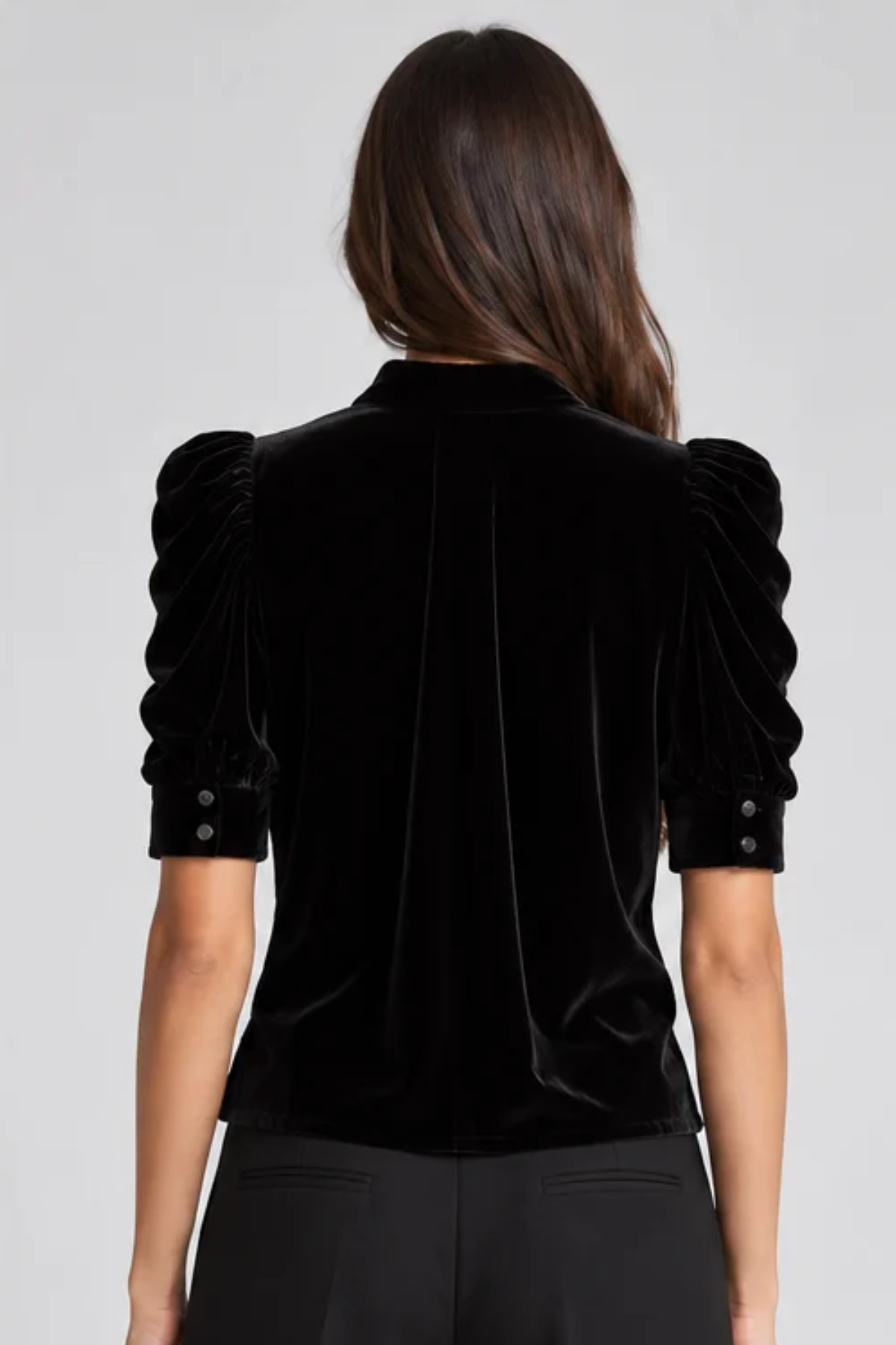 Frame The Velvet Gillian Top - Black