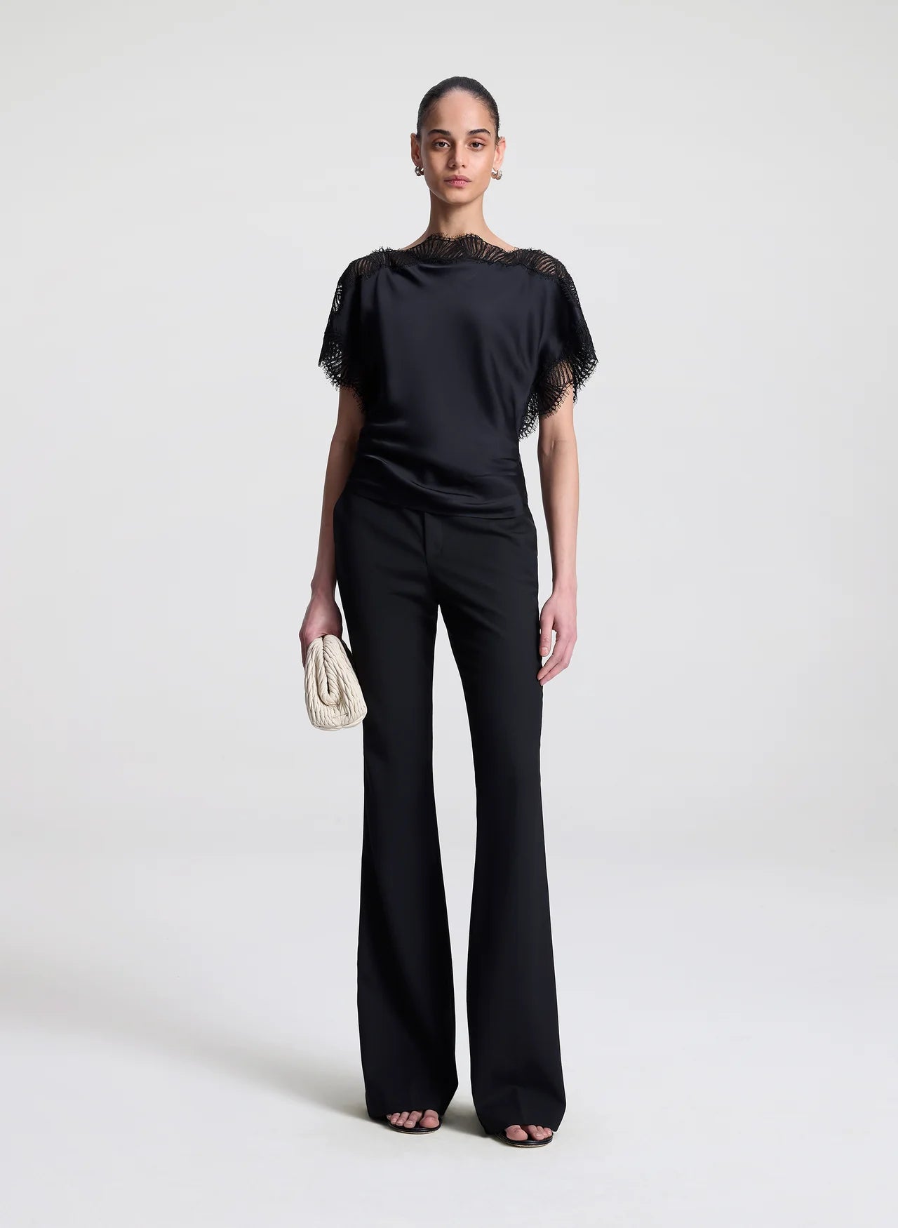 A.L.C. Luna Satin And Lace Top