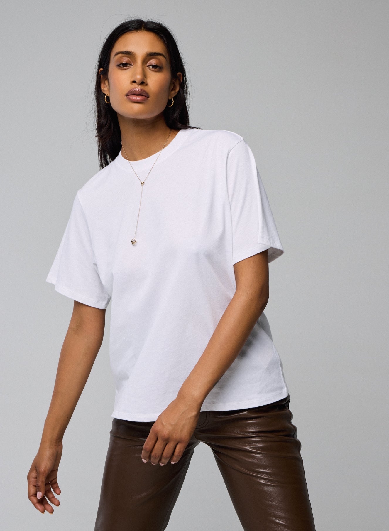 Majestic Filatures Deluxe Cotton Semi Relaxed Short Sleeve Crewneck Tee