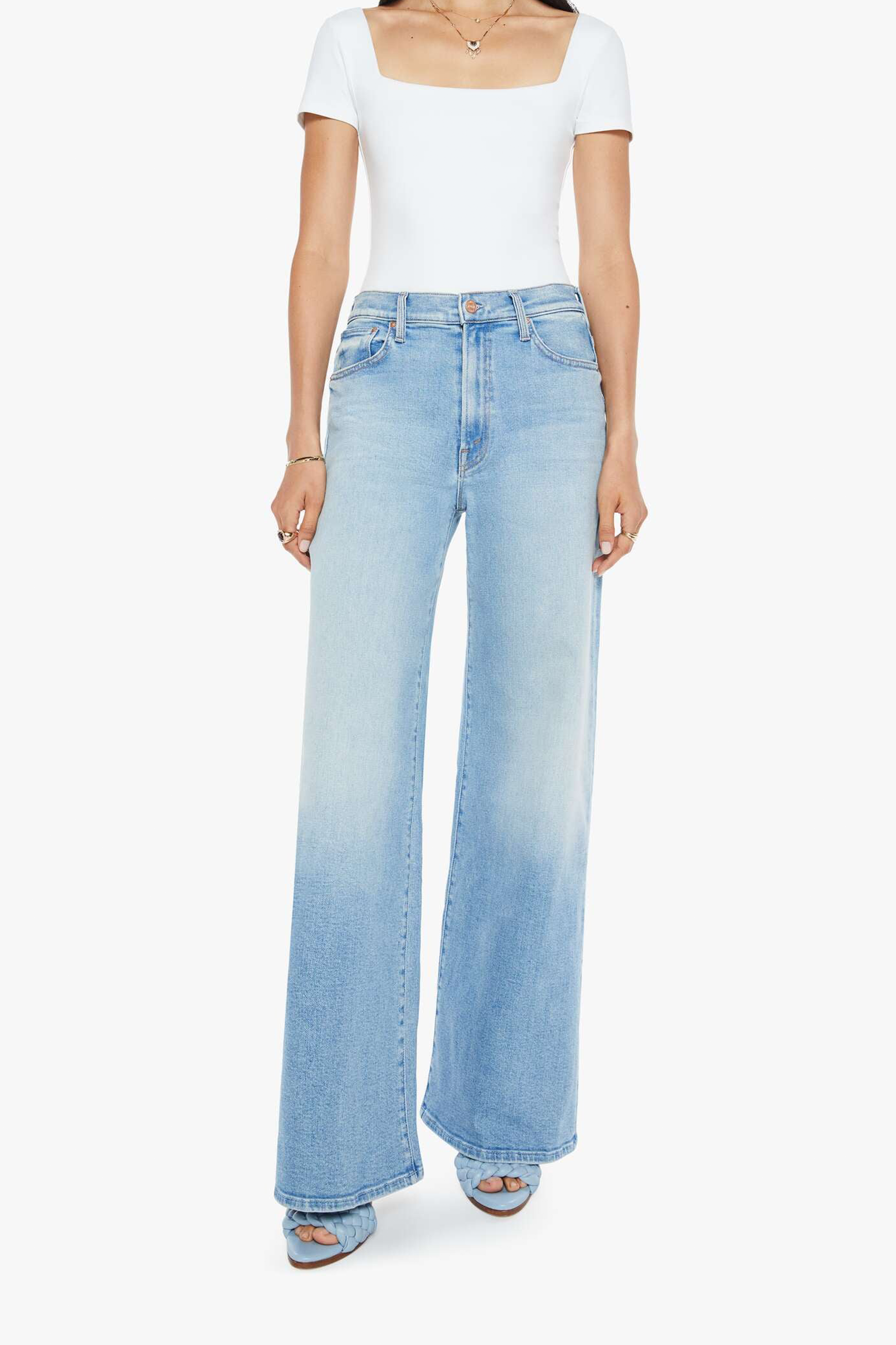 MOTHER The Ditcher Roller Zip Sneak Jeans