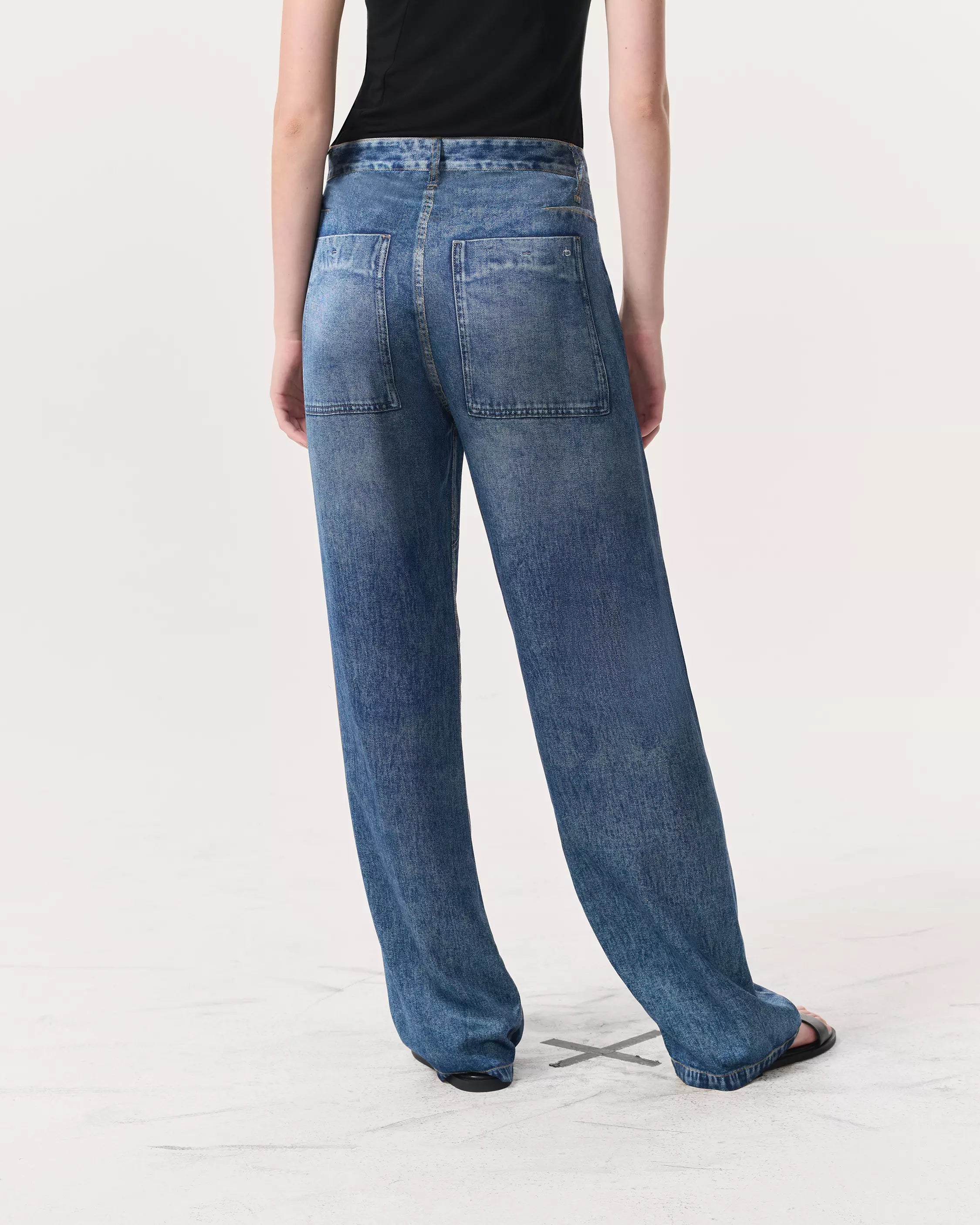 Pantalón de carpintero Logan de satén Miramar de Rag & Bone