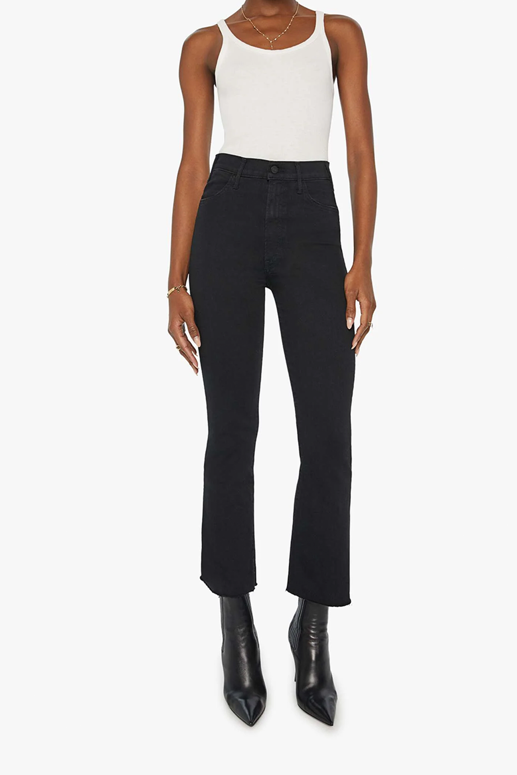 Vaqueros deshilachados hasta los tobillos Mother The Hustler