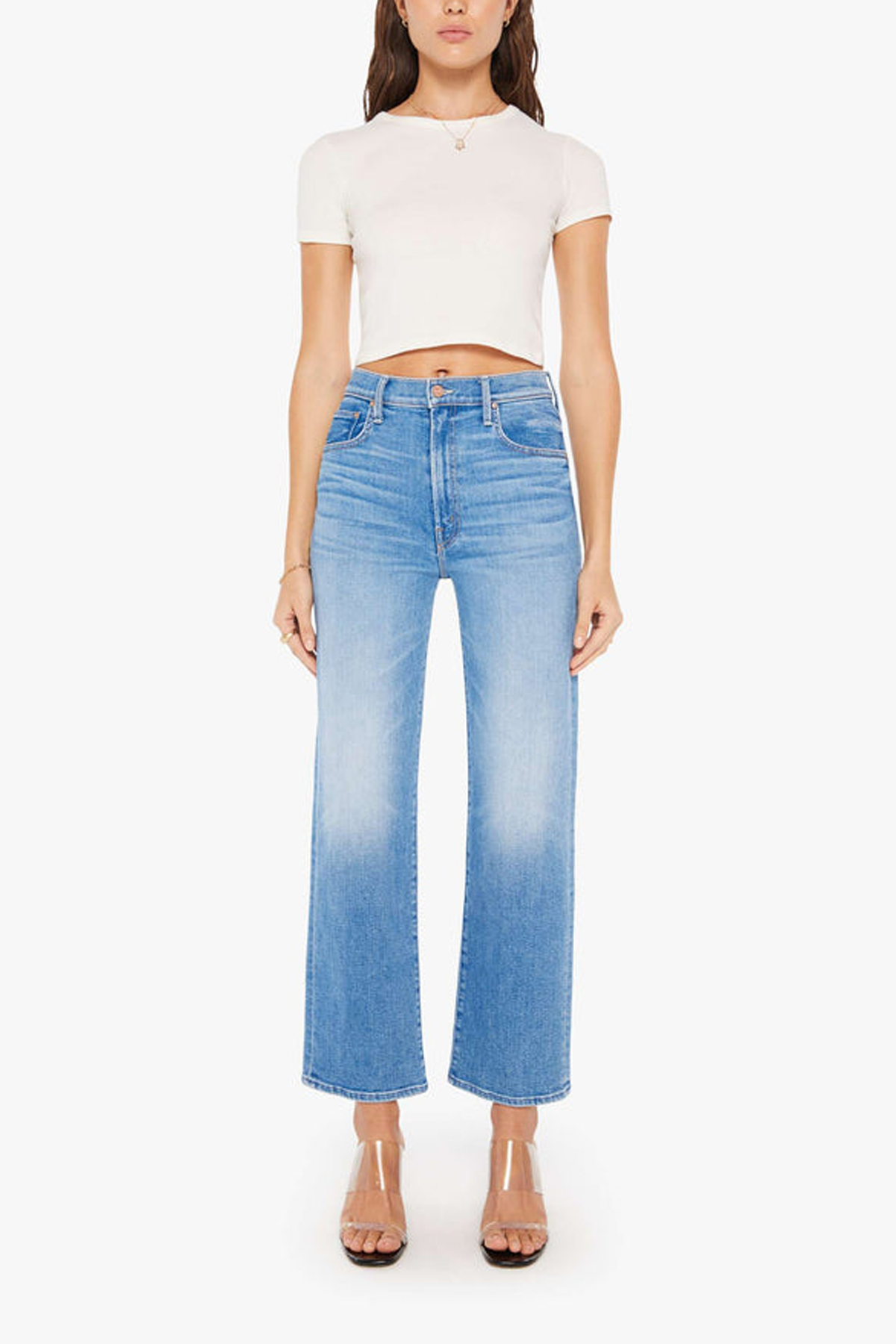 Mother The Mid Rise Rambler Zip Ankle Jeans