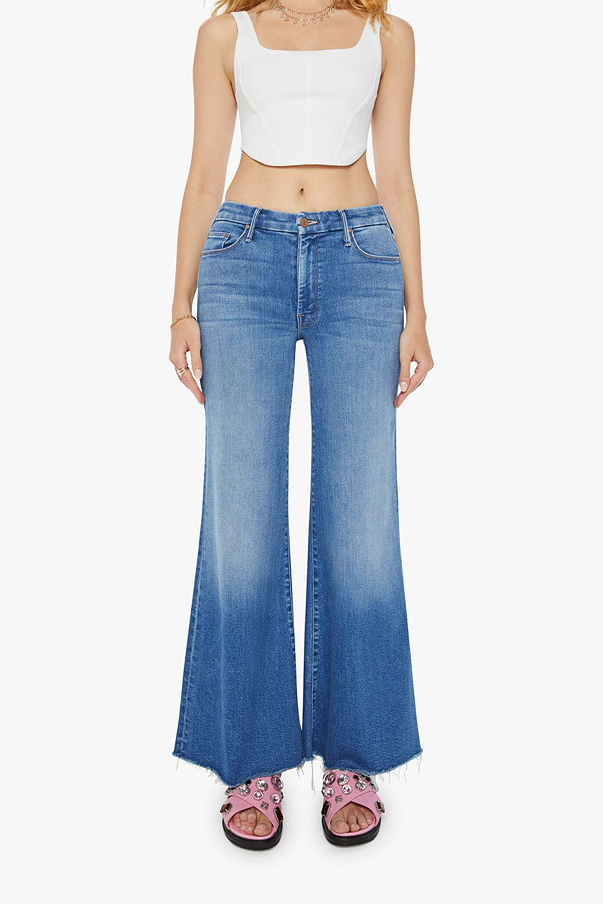 Vaqueros desgastados Mother The Roller