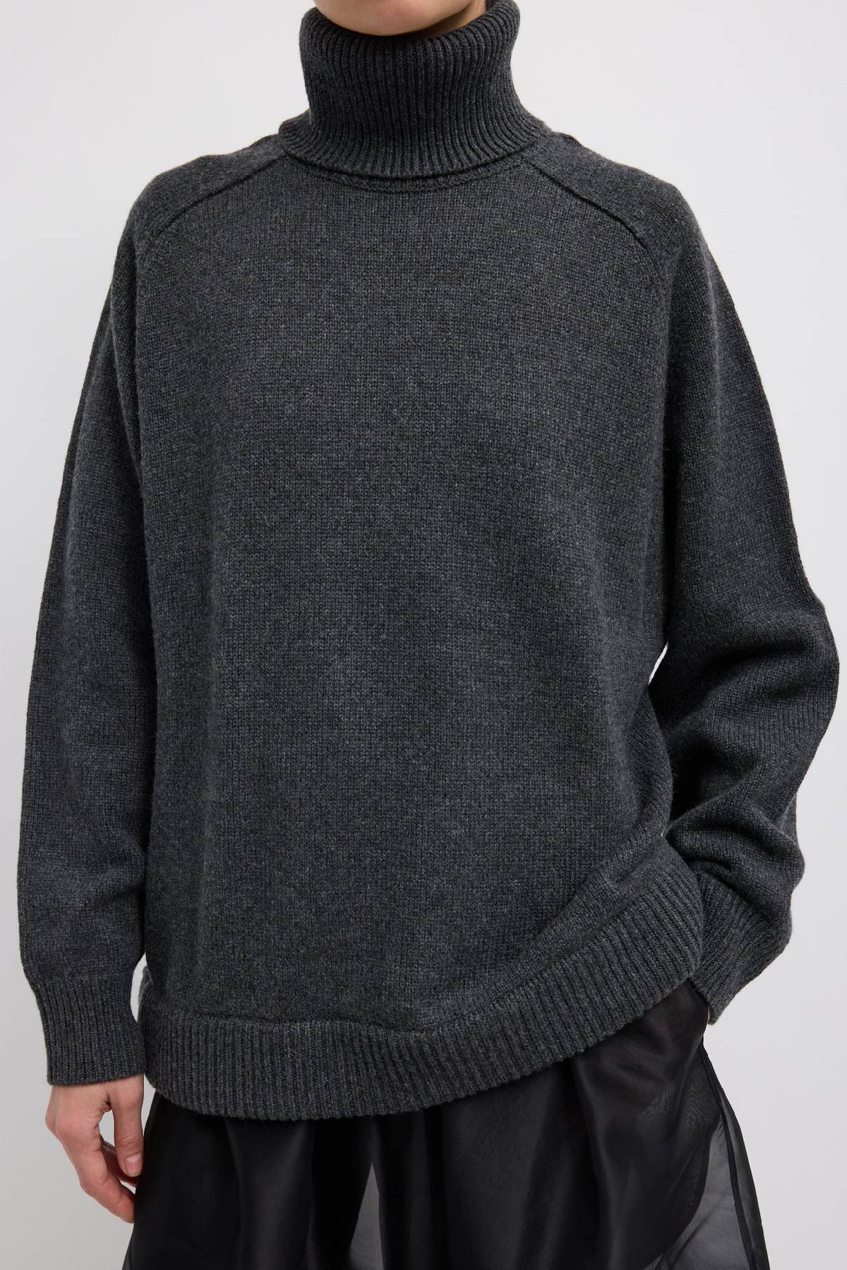 Tibi Cashmere Sweater Turtleneck Oversized Pullover