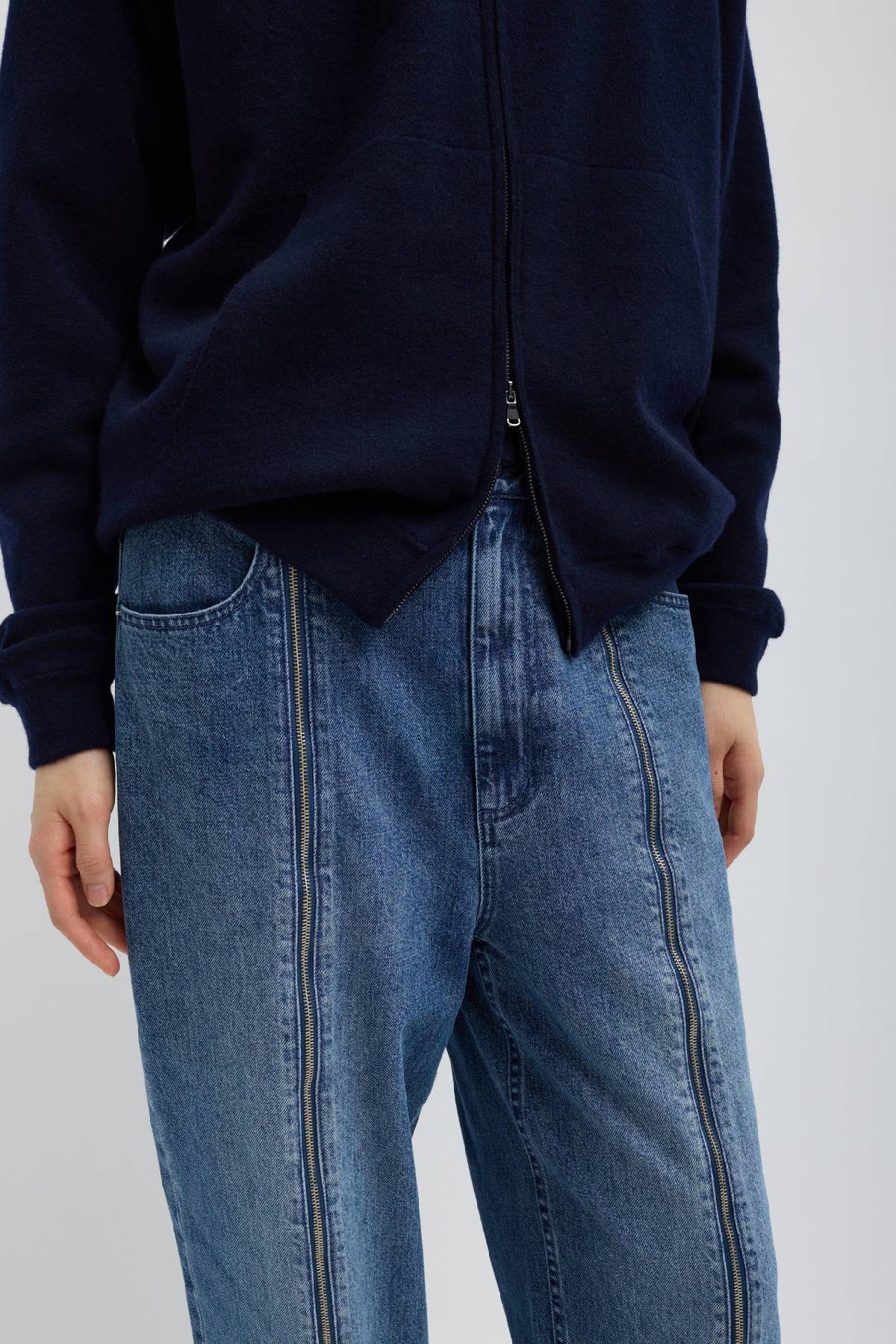 Tibi Zippered Denim Jogger