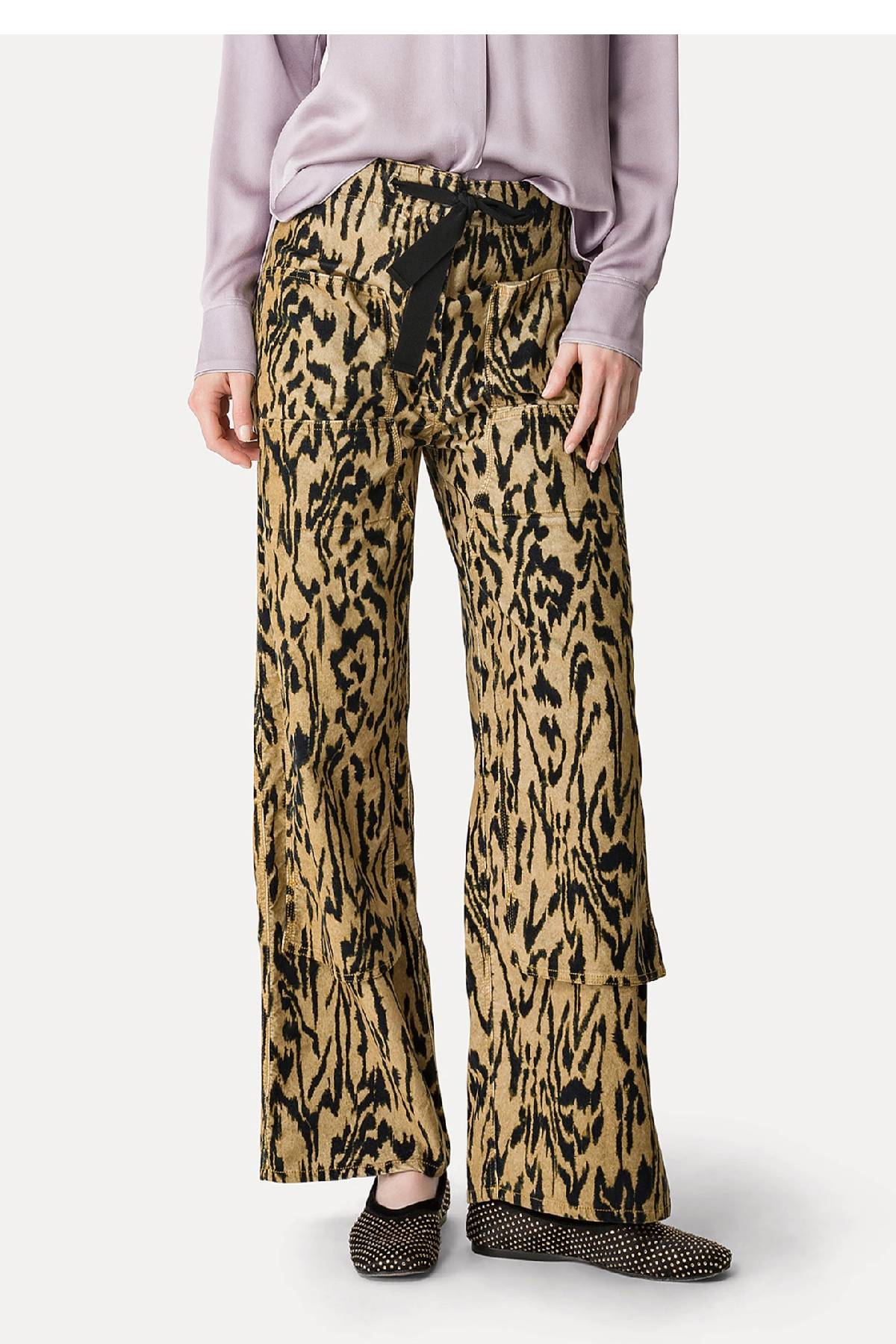 Forte Forte "Moiré" Print Velvet Cargo Pants