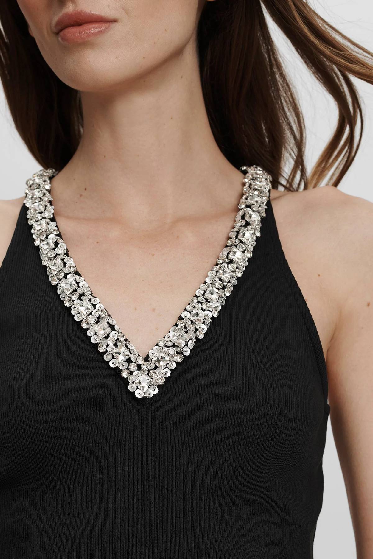 Veronica Beard Ayres Embellished Tank Top