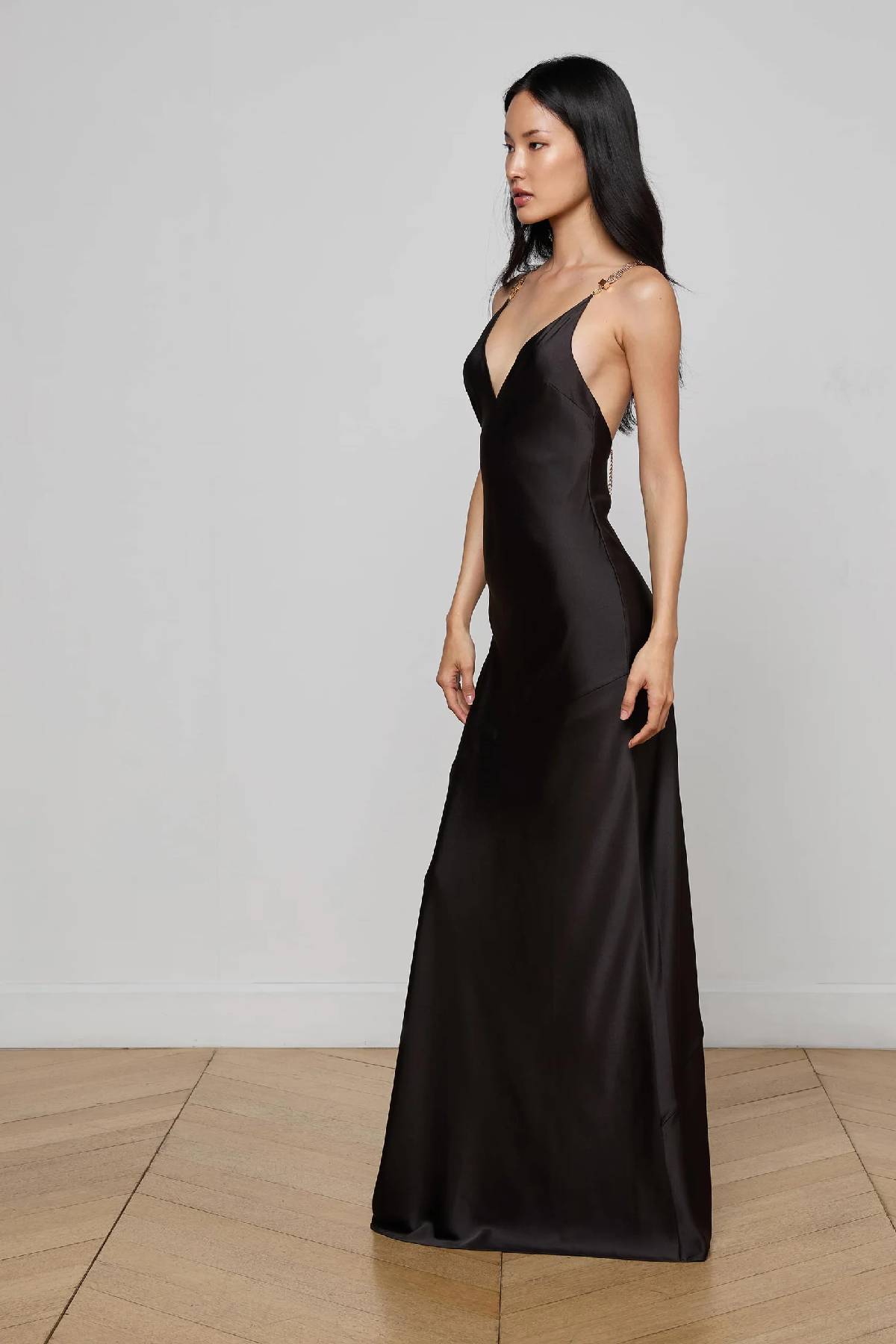 L’AGENCE Saint Crystal Strap Gown