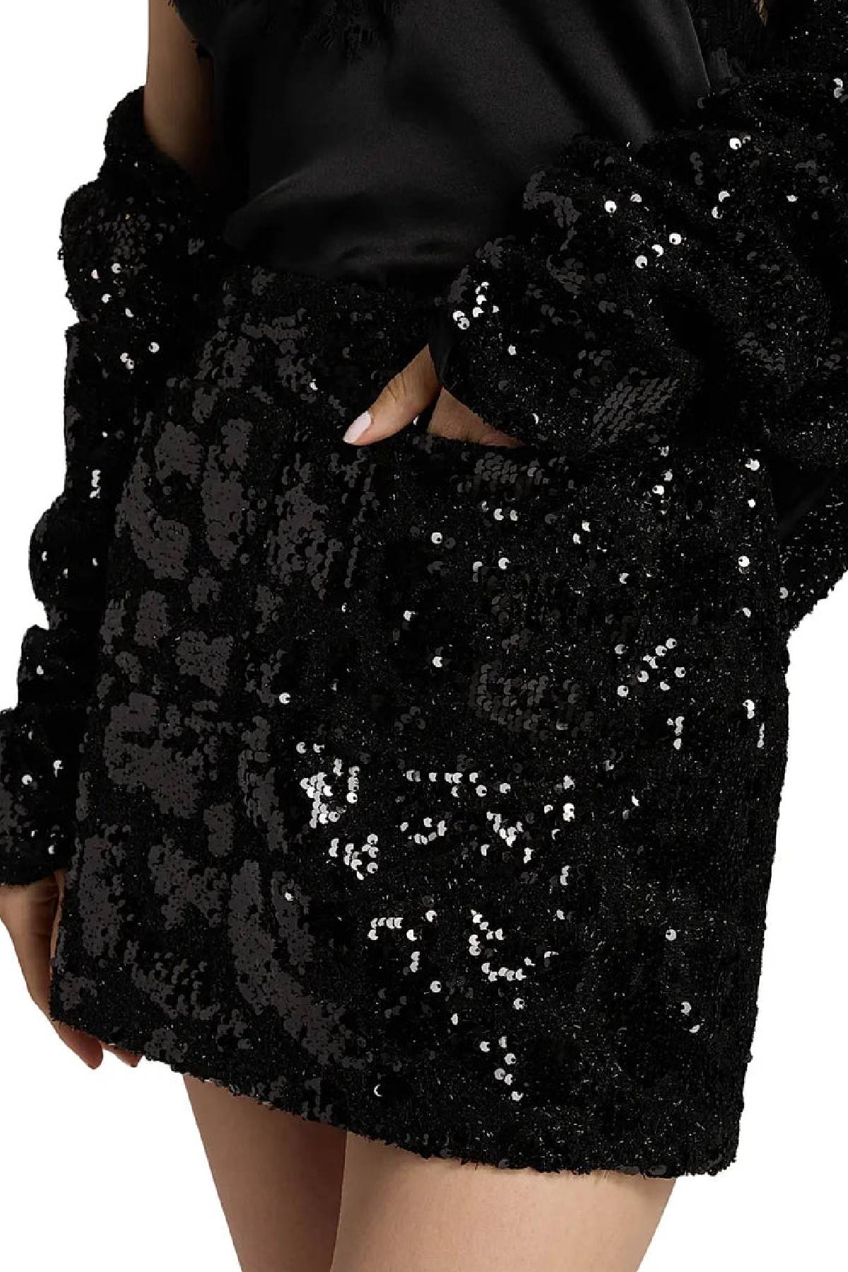 Iro Opina Sequin Embellished Mini Skirt